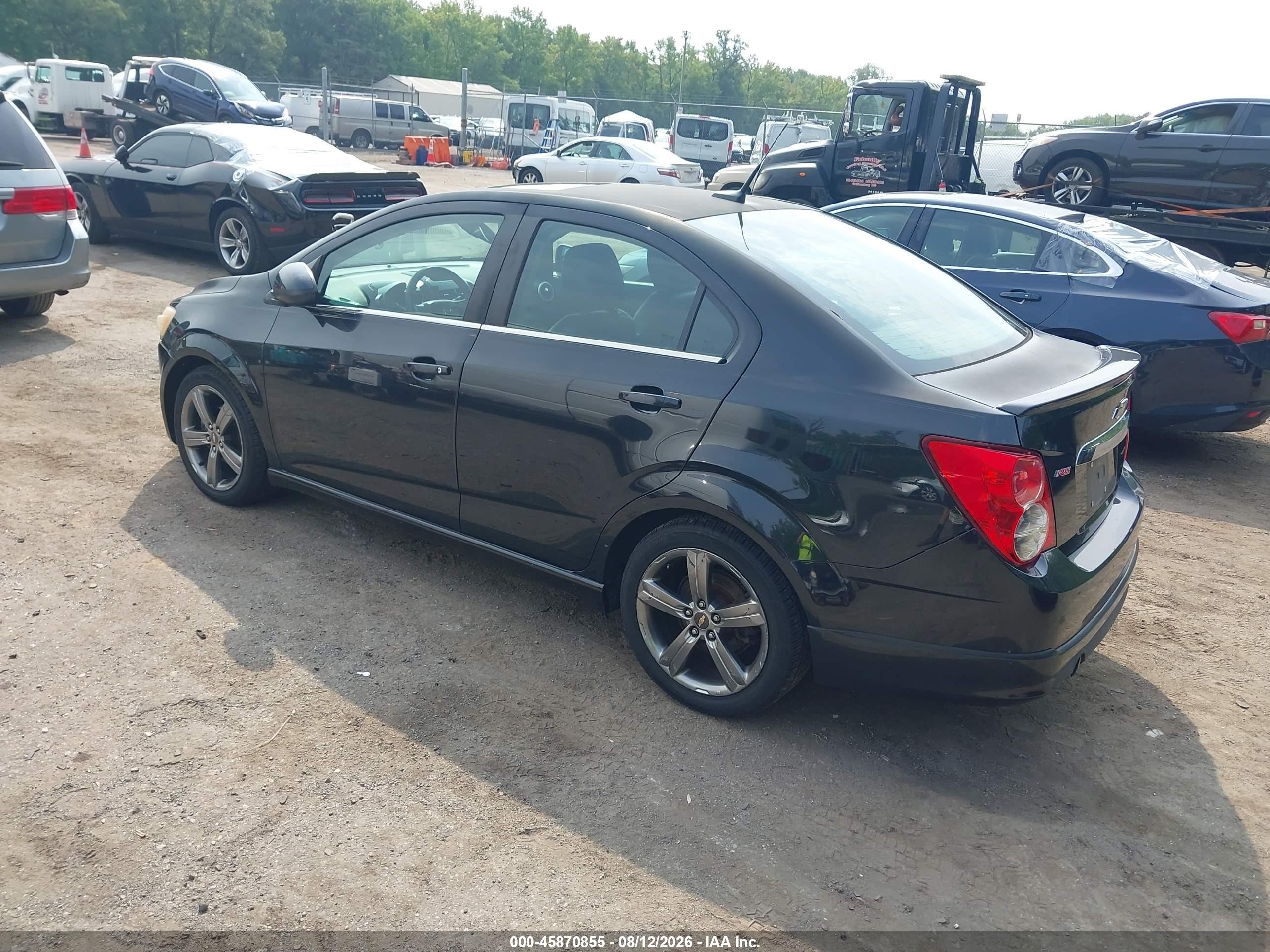 2014 Chevrolet Sonic Rs Auto Black vin: 1G1JG5SB0E4184635