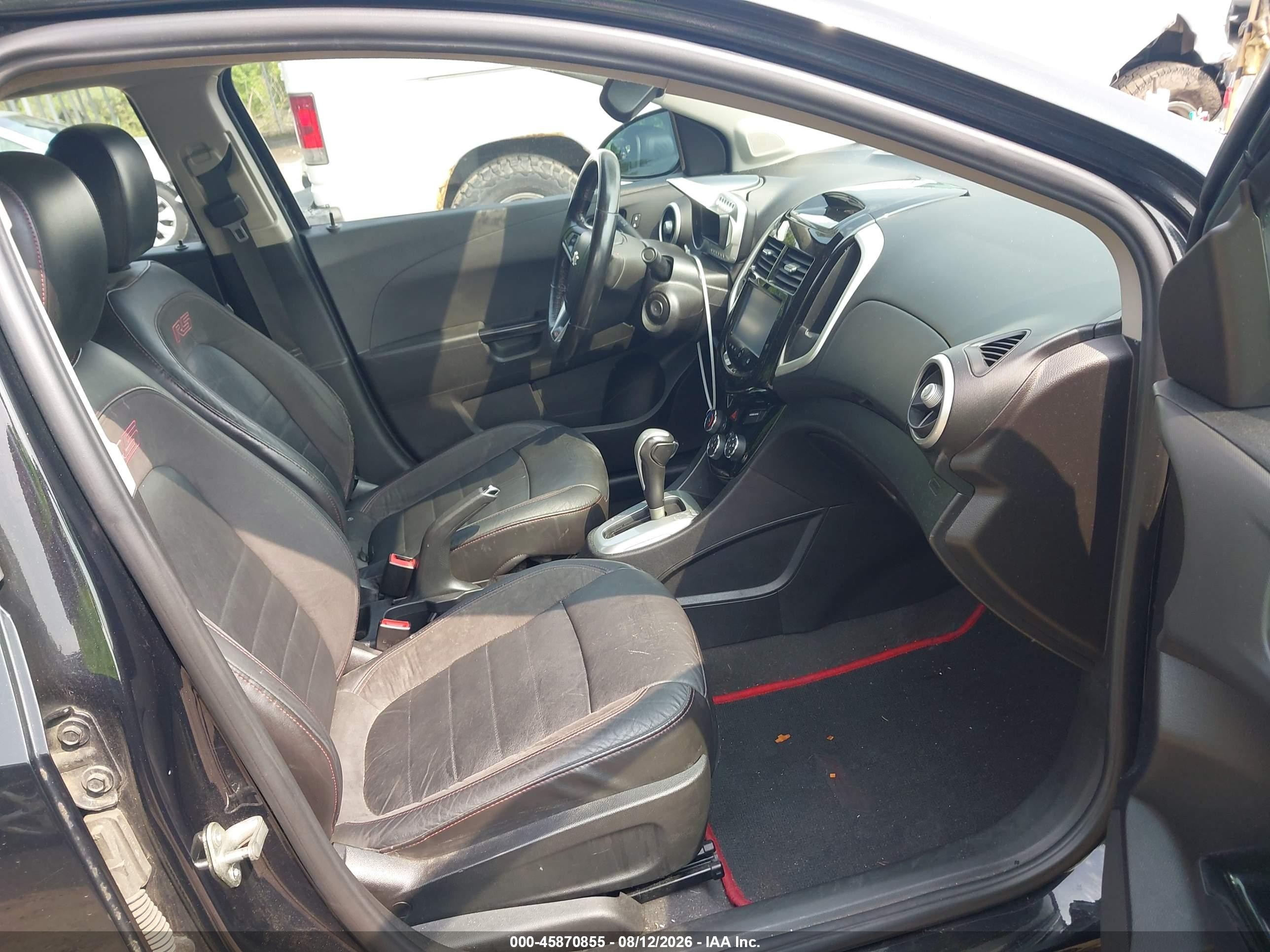 2014 Chevrolet Sonic Rs Auto Black vin: 1G1JG5SB0E4184635