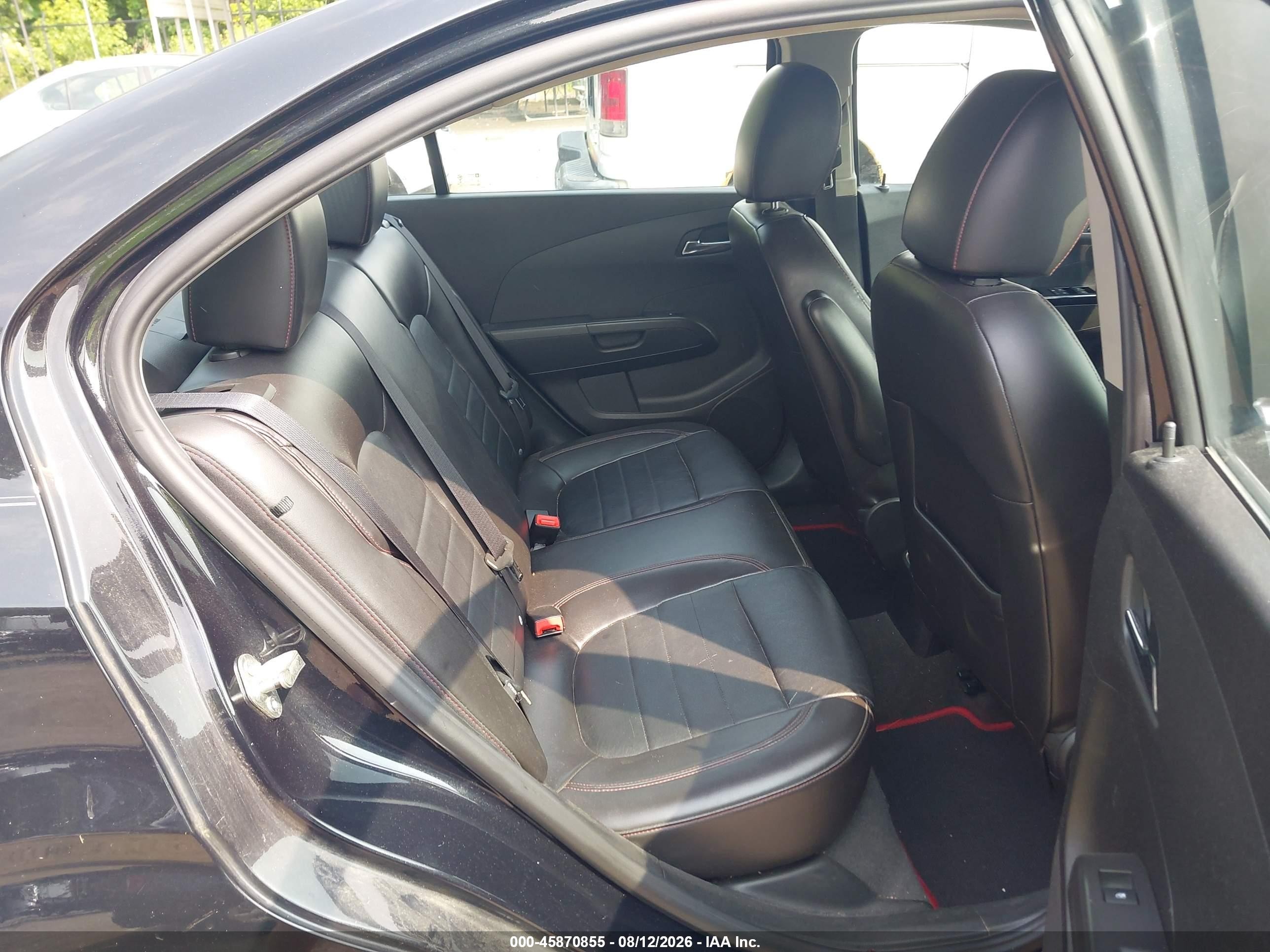 2014 Chevrolet Sonic Rs Auto Black vin: 1G1JG5SB0E4184635