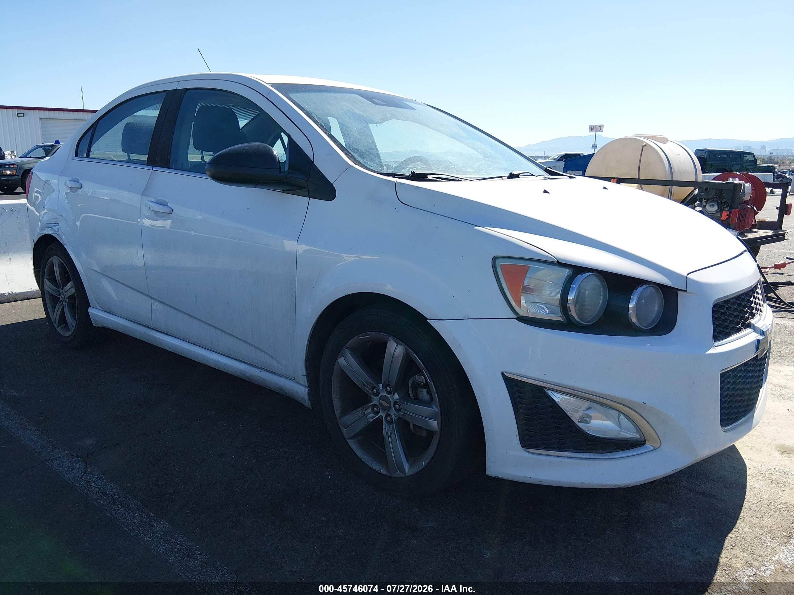 2015 Chevrolet Sonic Rs Auto White vin: 1G1JG5SB5F4154418