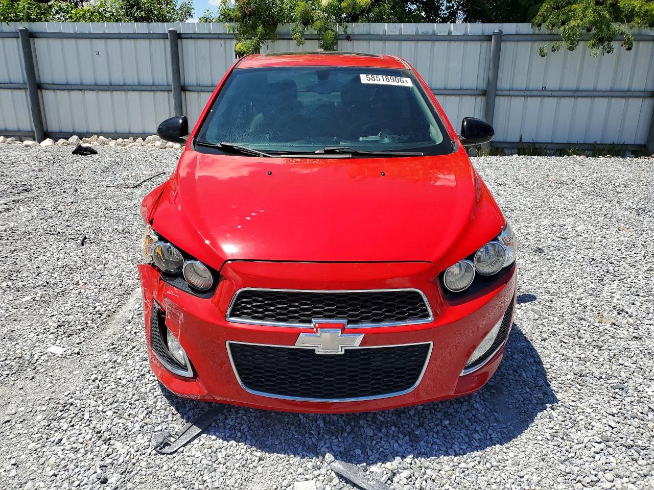 2015 Chevrolet Sonic Rs Red vin: 1G1JG5SB5F4174801