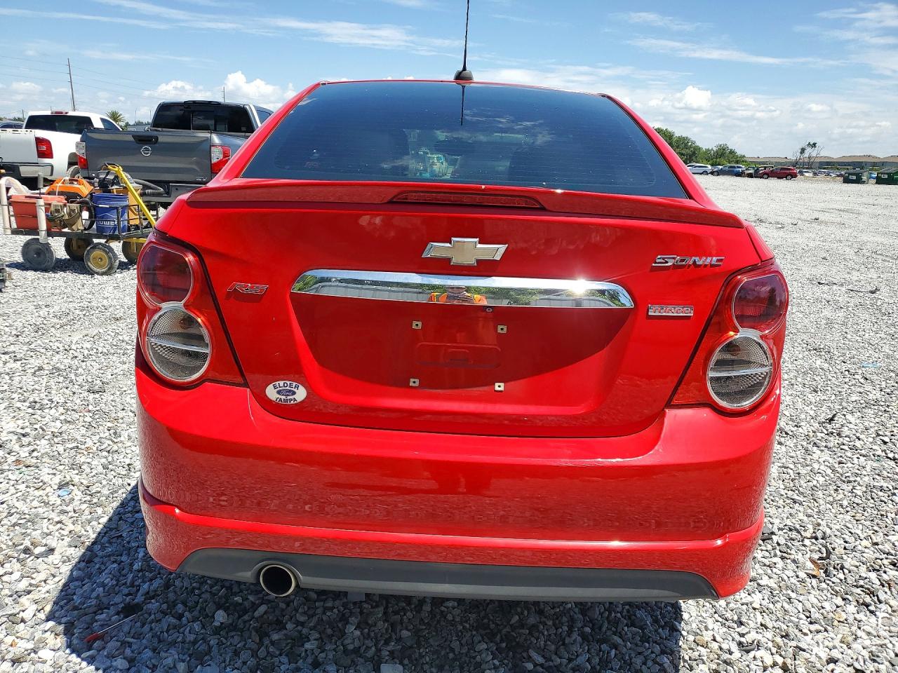 2015 Chevrolet Sonic Rs Red vin: 1G1JG5SB5F4174801