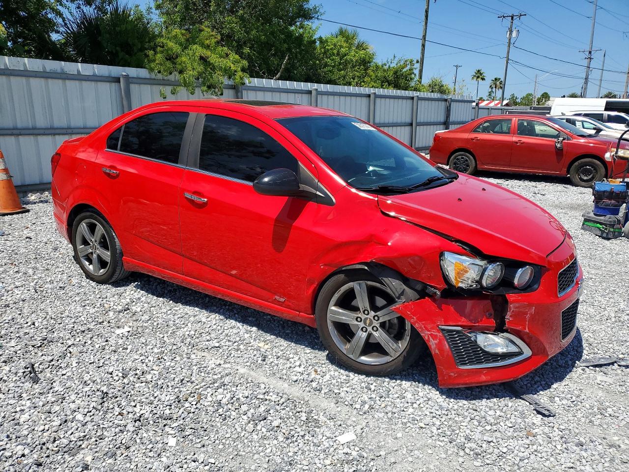 2015 Chevrolet Sonic Rs Red vin: 1G1JG5SB5F4174801