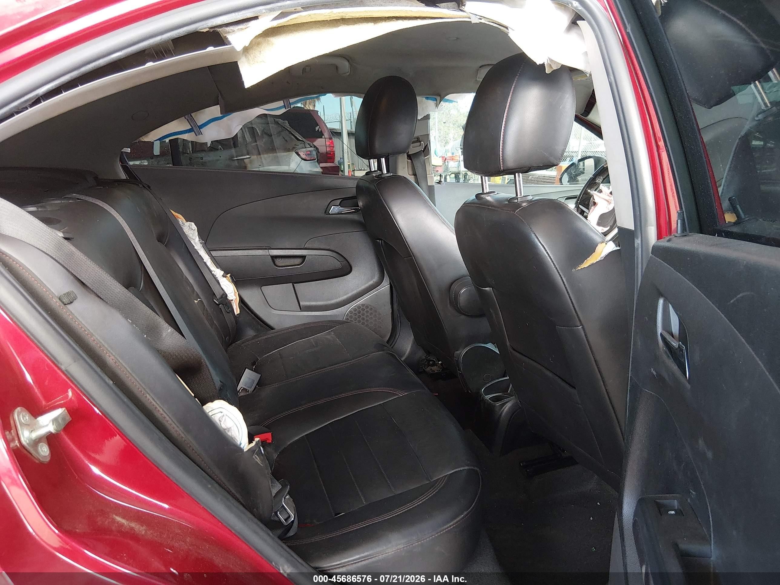 2015 Chevrolet Sonic Rs Auto Red vin: 1G1JG5SB7F4183886