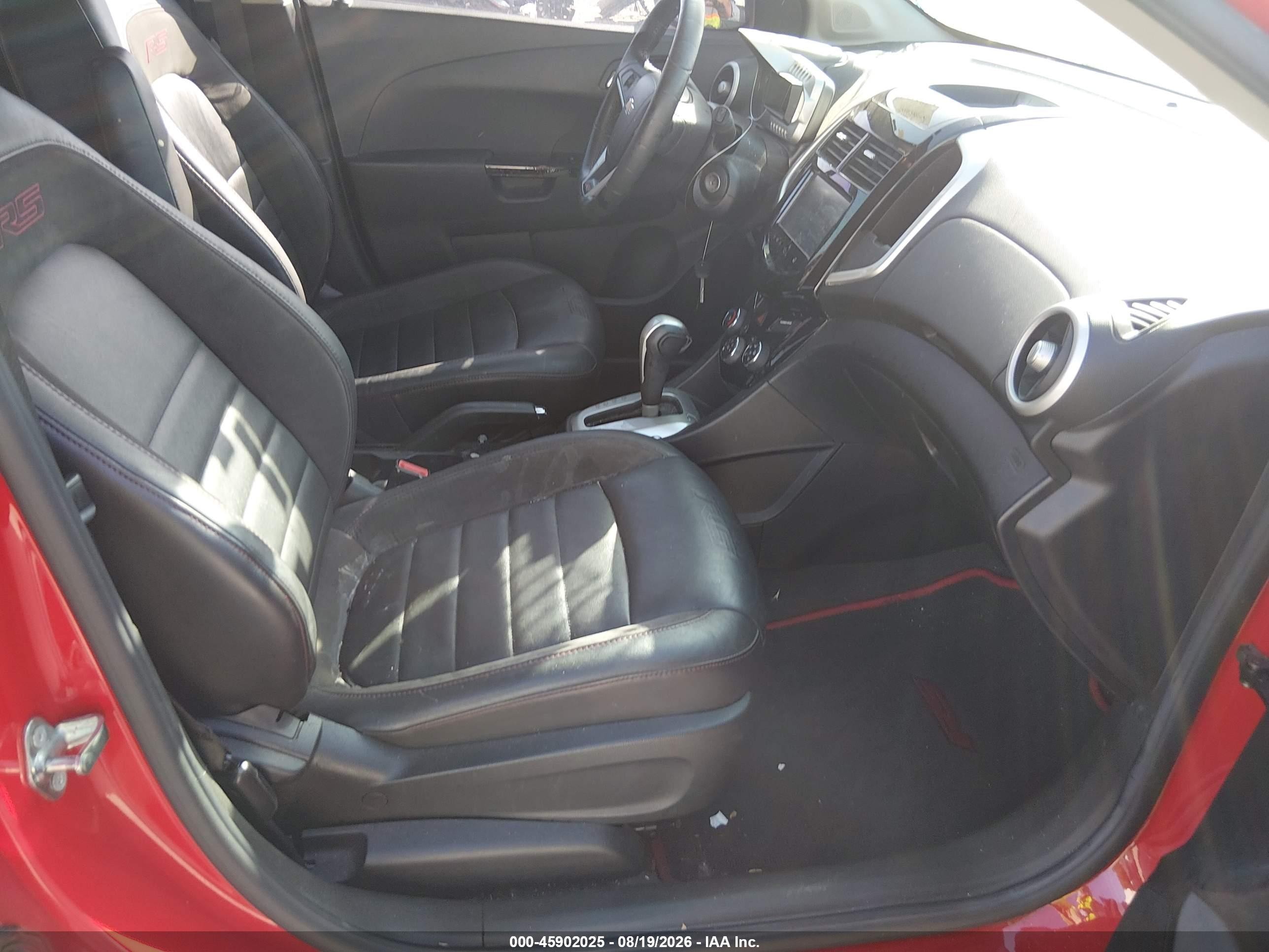 2015 Chevrolet Sonic Rs Auto Red vin: 1G1JG6SB1F4203121