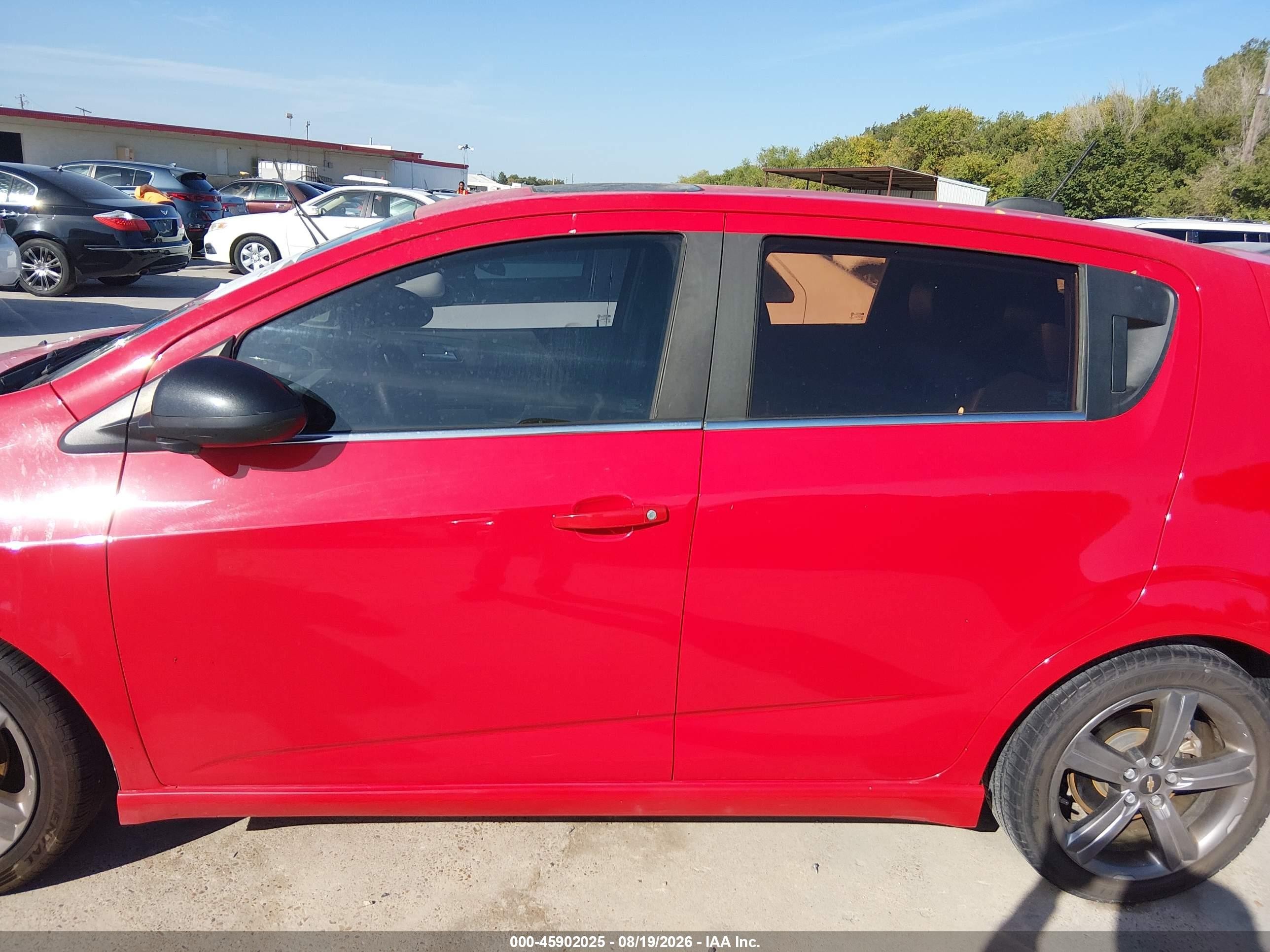 2015 Chevrolet Sonic Rs Auto Red vin: 1G1JG6SB1F4203121