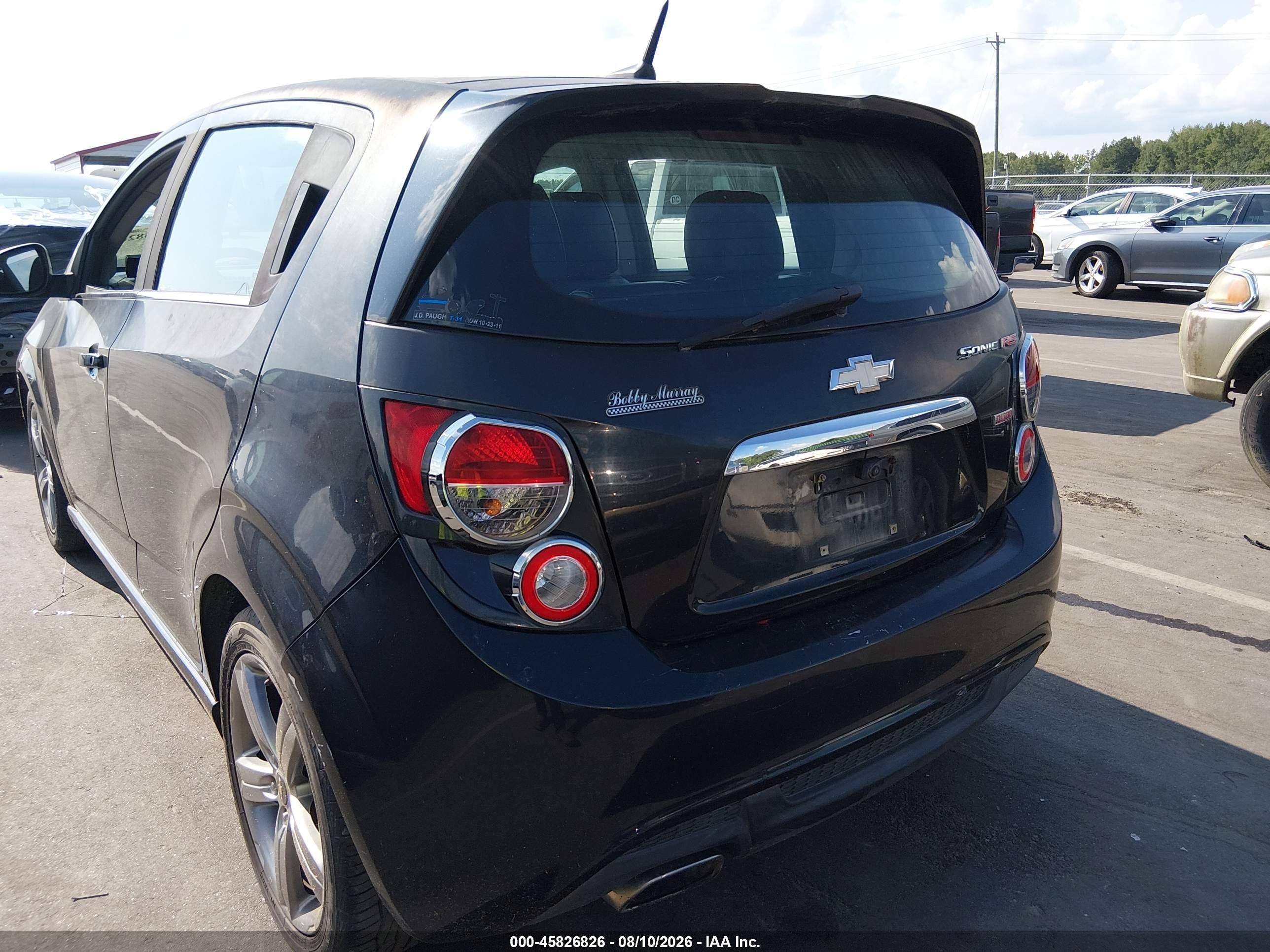 2013 Chevrolet Sonic Rs Auto Black vin: 1G1JG6SB4D4245389