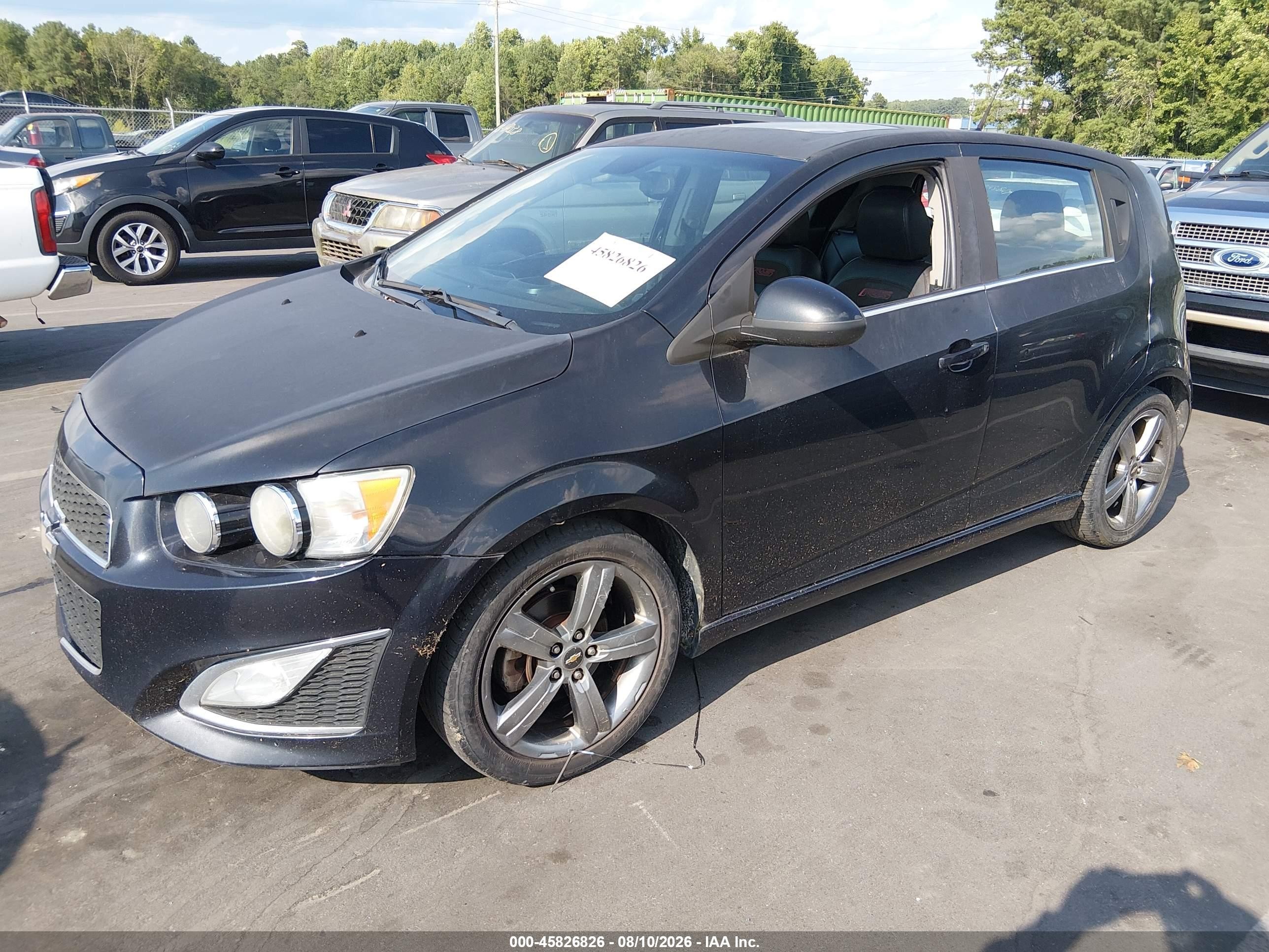 2013 Chevrolet Sonic Rs Auto Black vin: 1G1JG6SB4D4245389