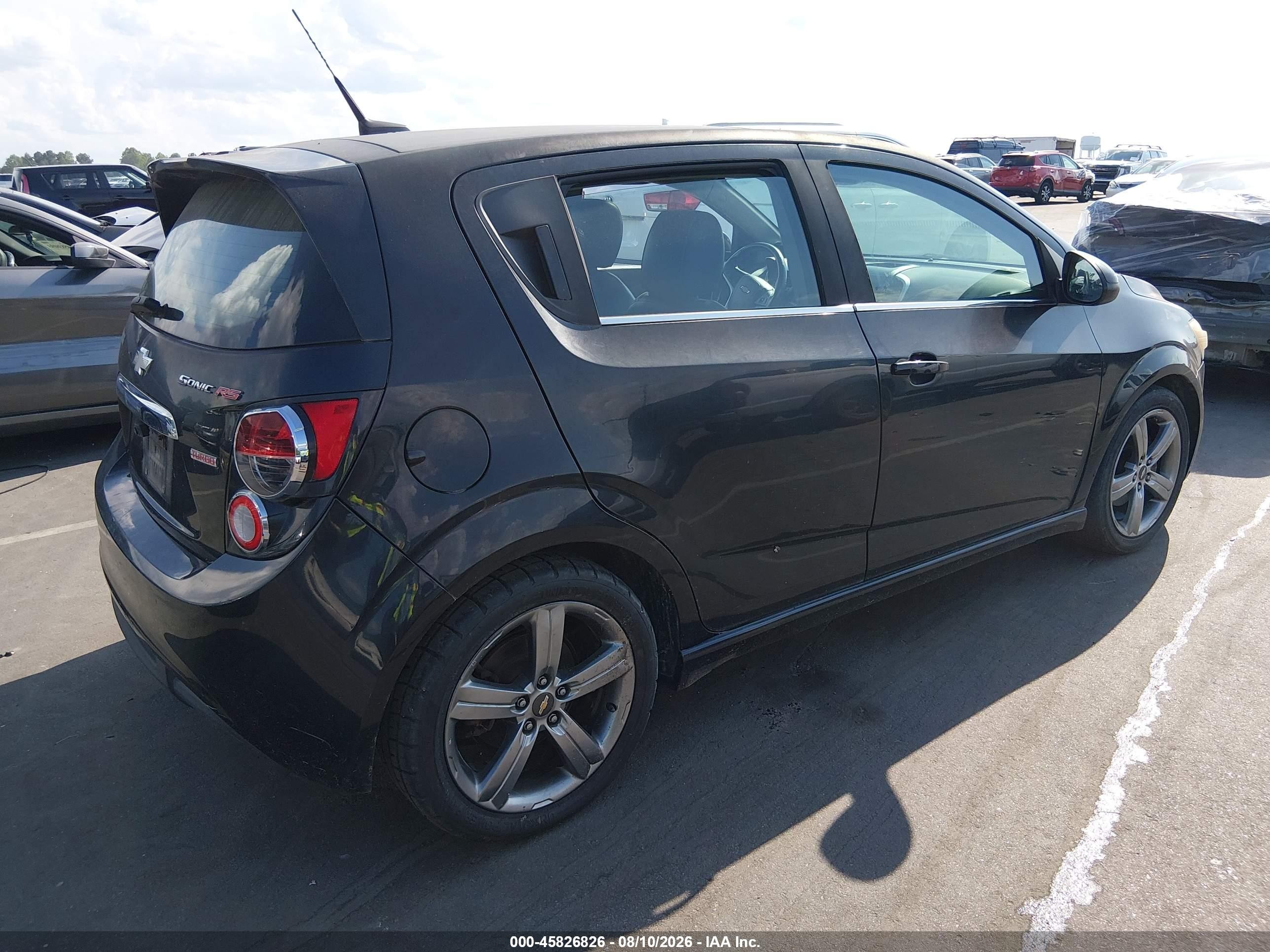 2013 Chevrolet Sonic Rs Auto Black vin: 1G1JG6SB4D4245389