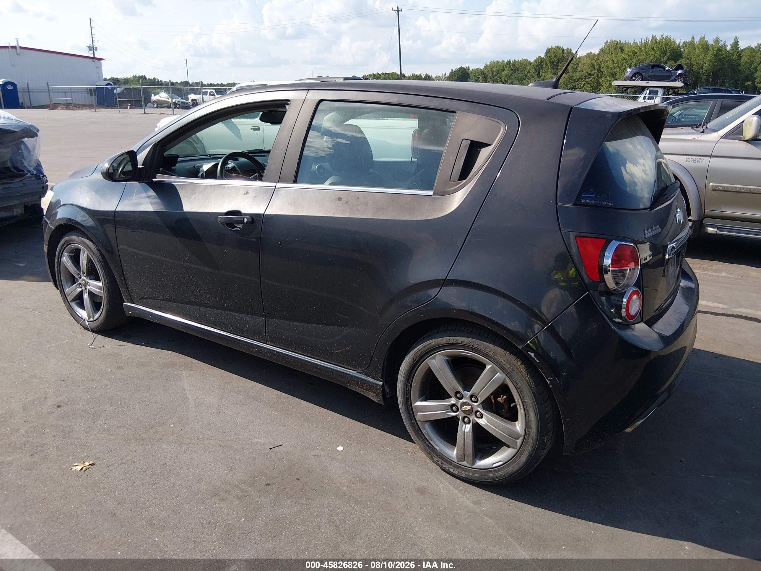 2013 Chevrolet Sonic Rs Auto Black vin: 1G1JG6SB4D4245389