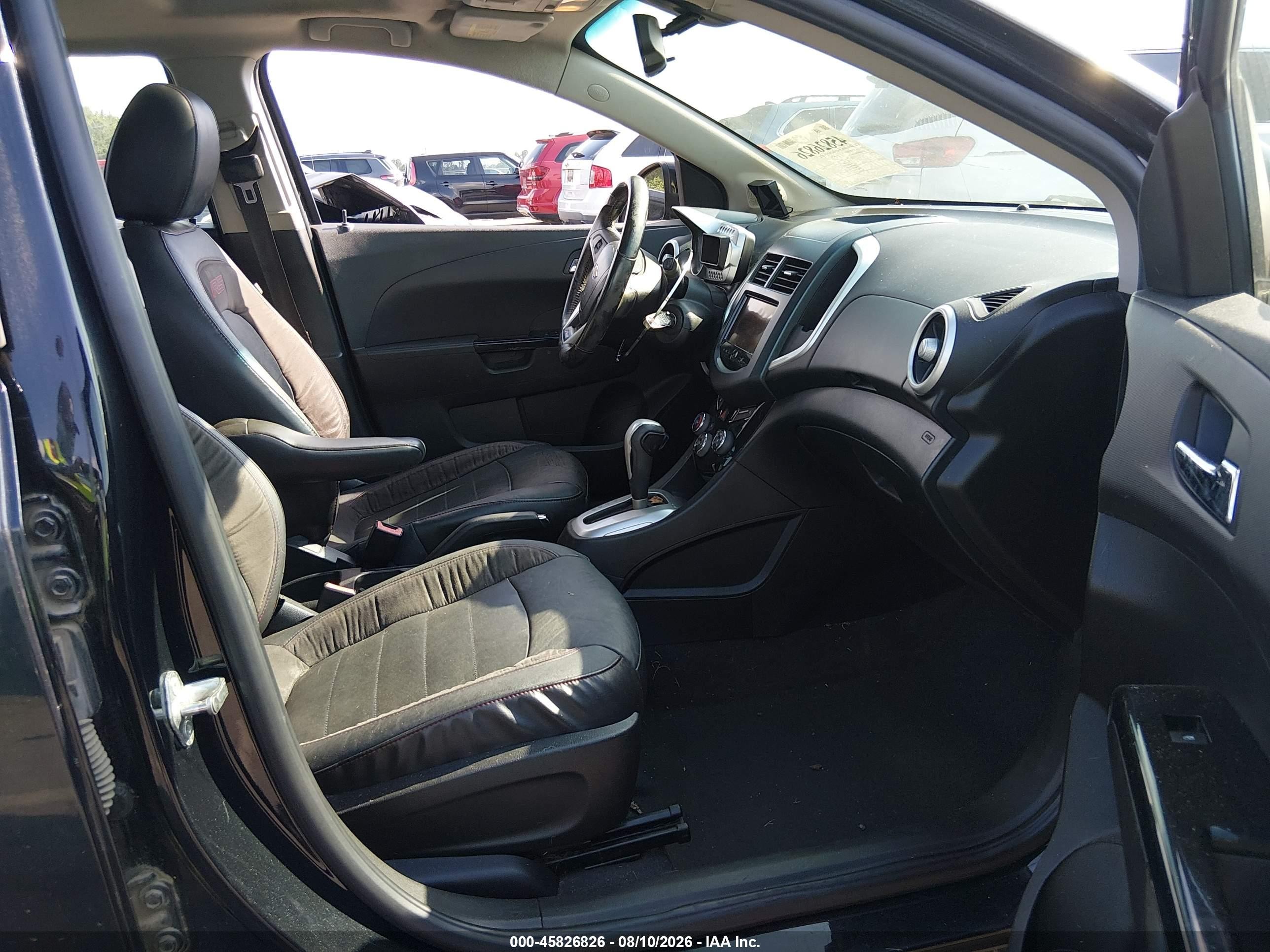 2013 Chevrolet Sonic Rs Auto Black vin: 1G1JG6SB4D4245389