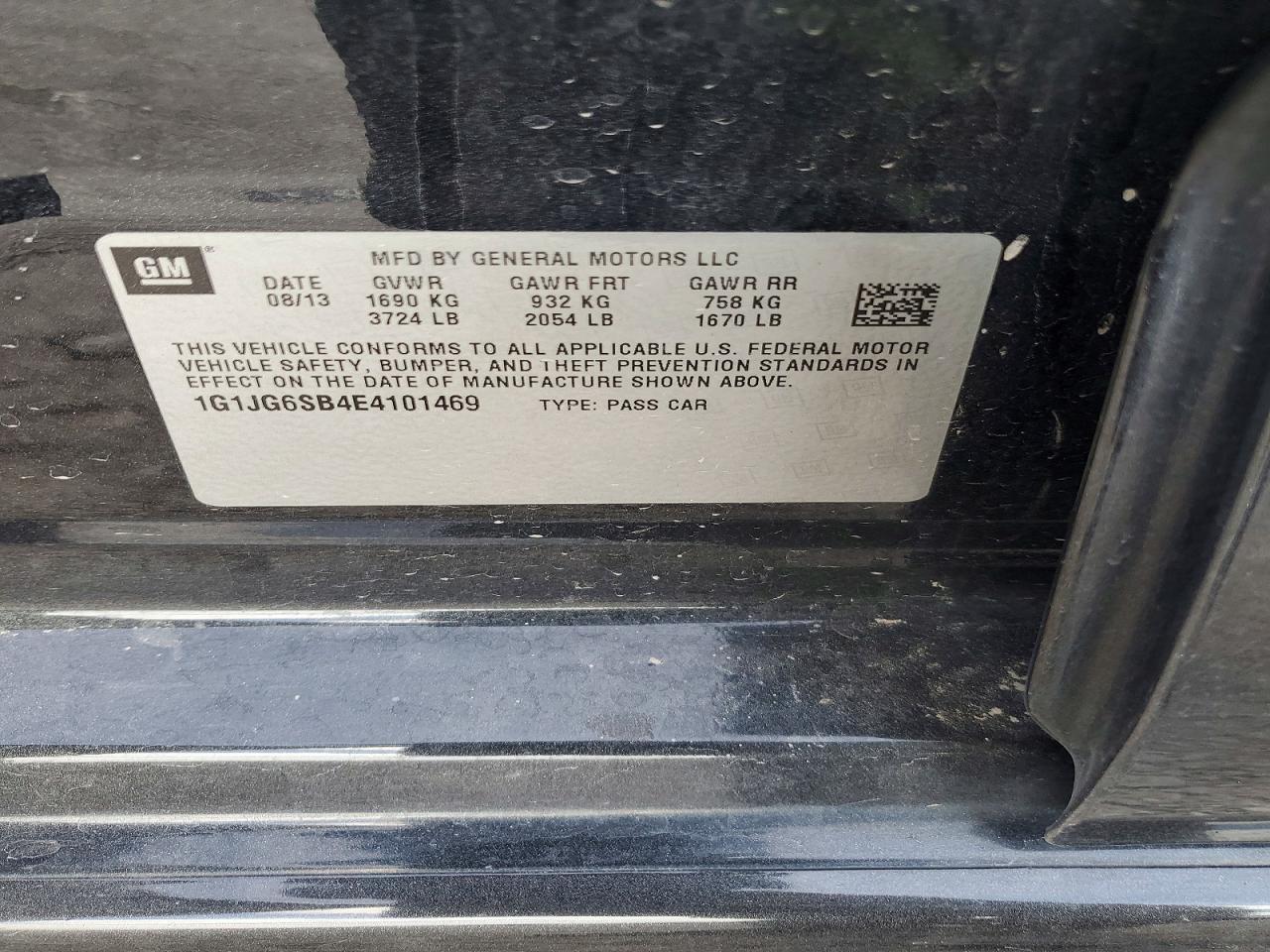 2014 Chevrolet Sonic Rs Black vin: 1G1JG6SB4E4101469