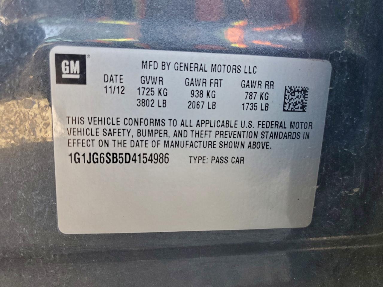 2013 Chevrolet Sonic Rs Gray vin: 1G1JG6SB5D4154986