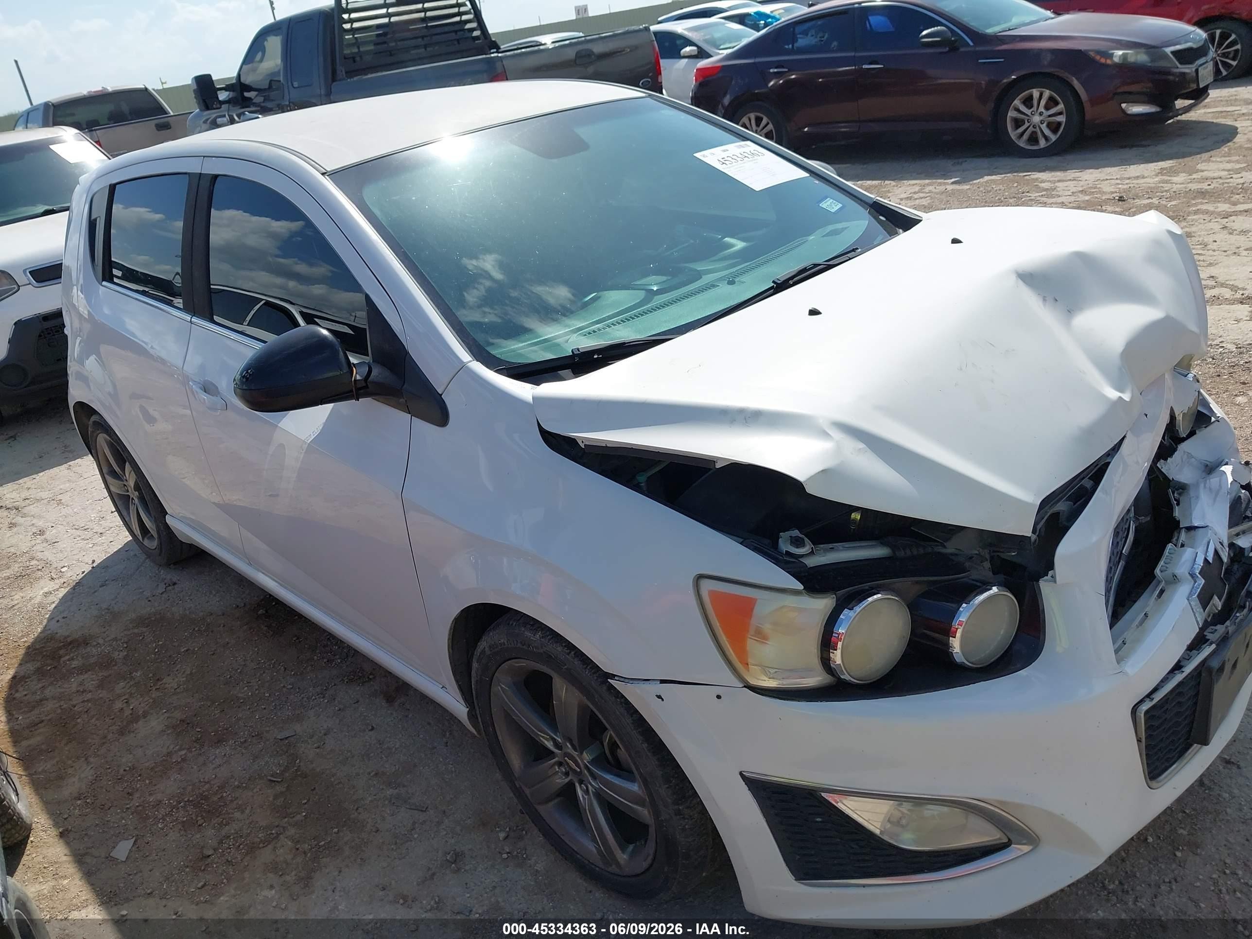 2014 Chevrolet Sonic Rs Auto White vin: 1G1JG6SB6E4152214