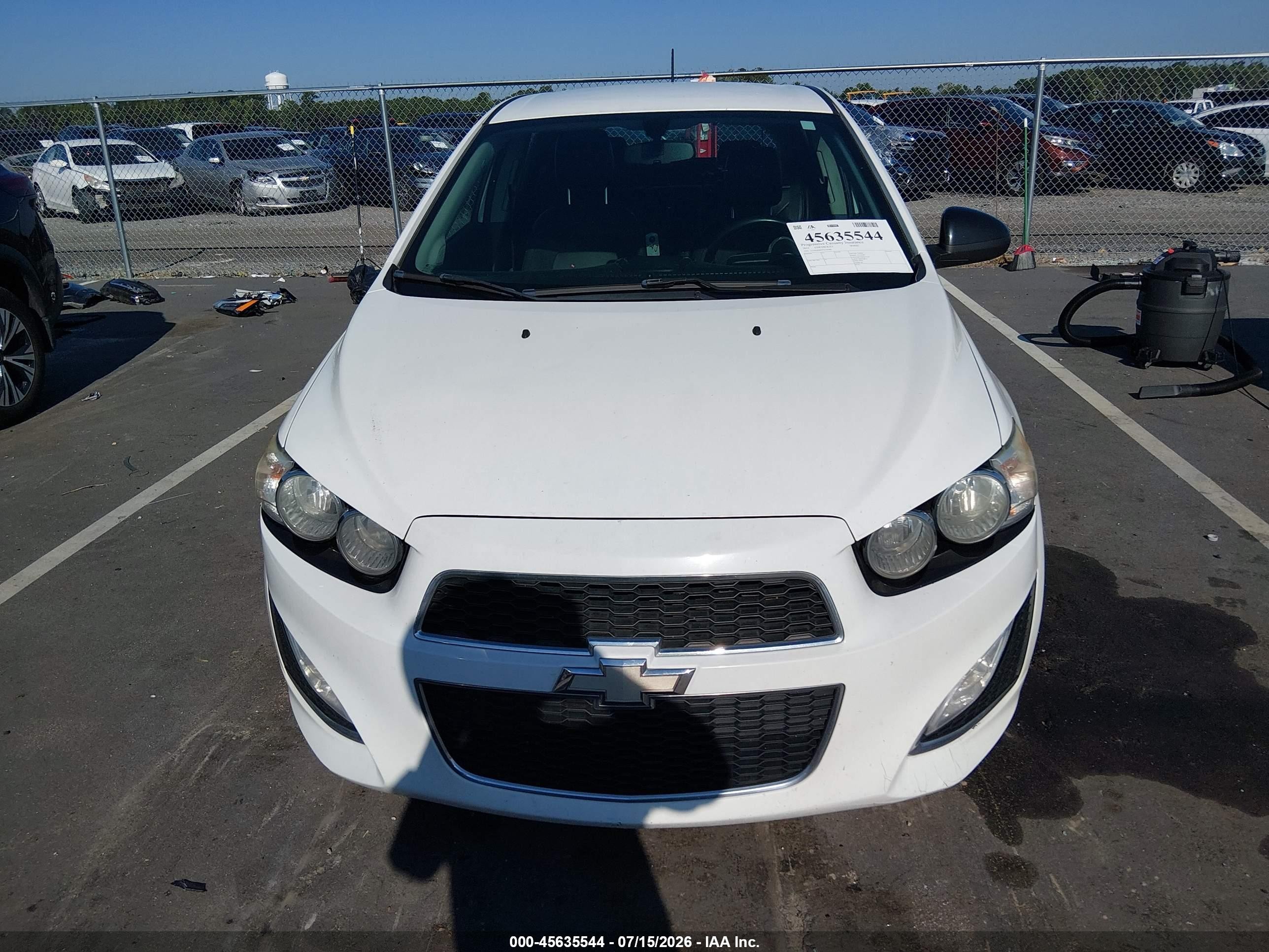 2015 Chevrolet Sonic Rs Auto White vin: 1G1JG6SBXF4154386