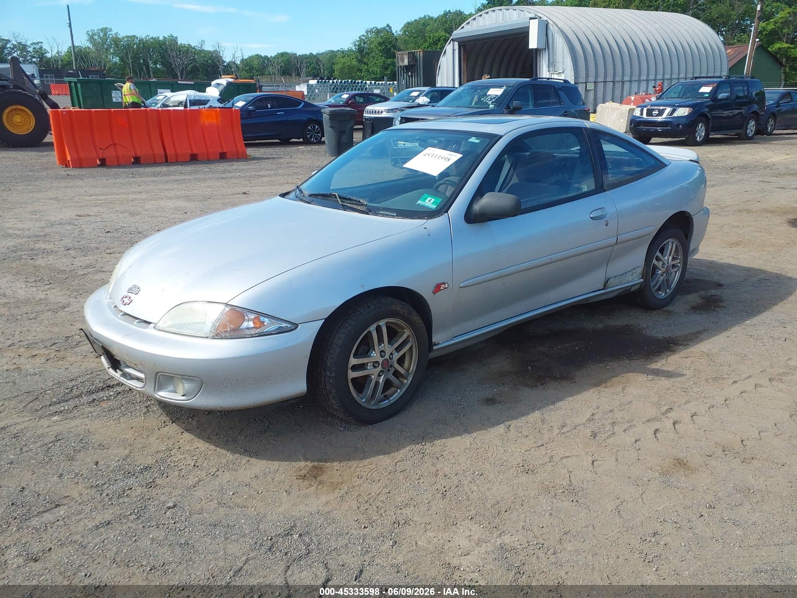2002 Chevrolet Cavalier Z24 Silver vin: 1G1JH12T727170482