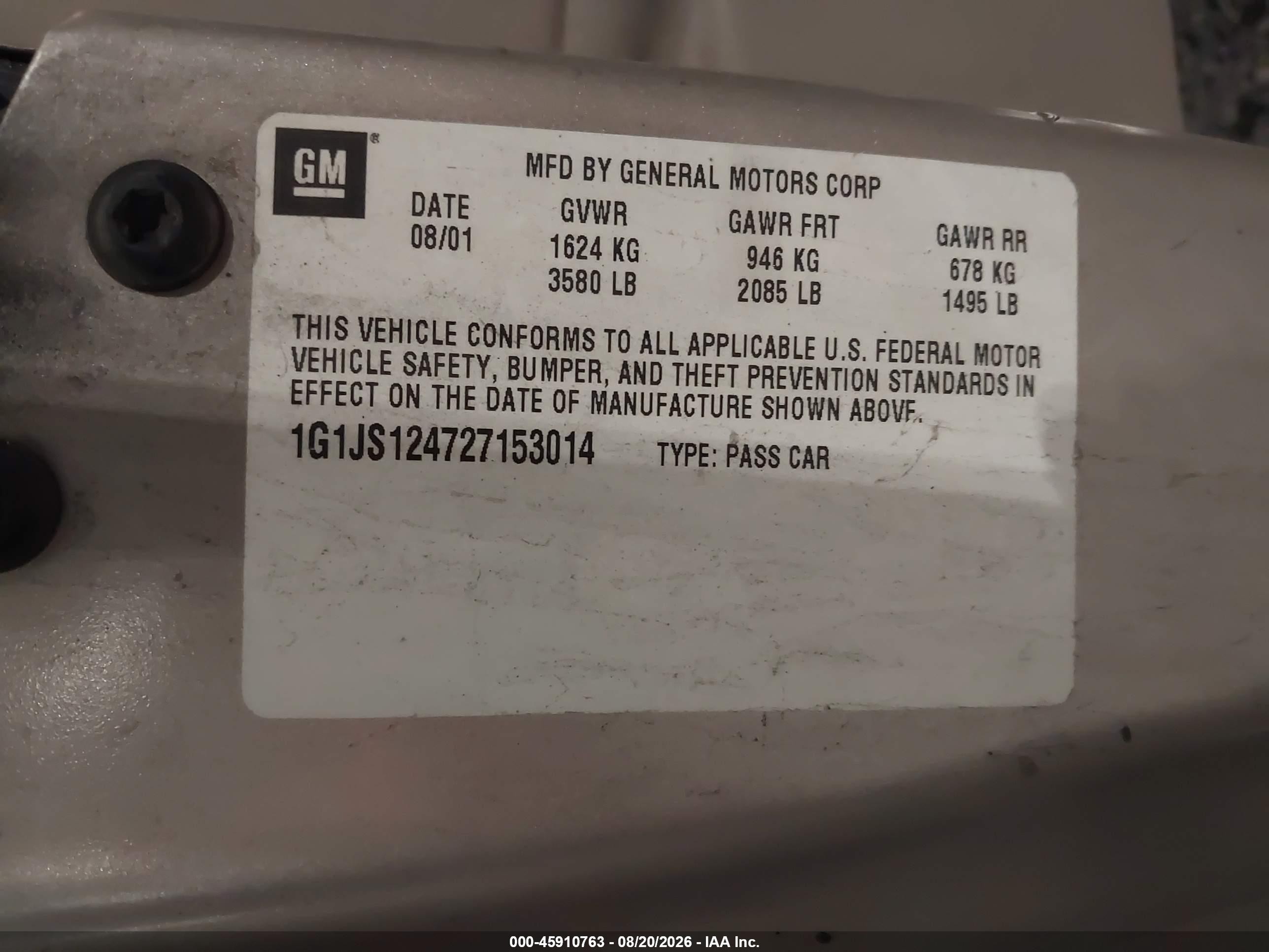 2002 Chevrolet Cavalier Ls Бежевый vin: 1G1JS124727153014