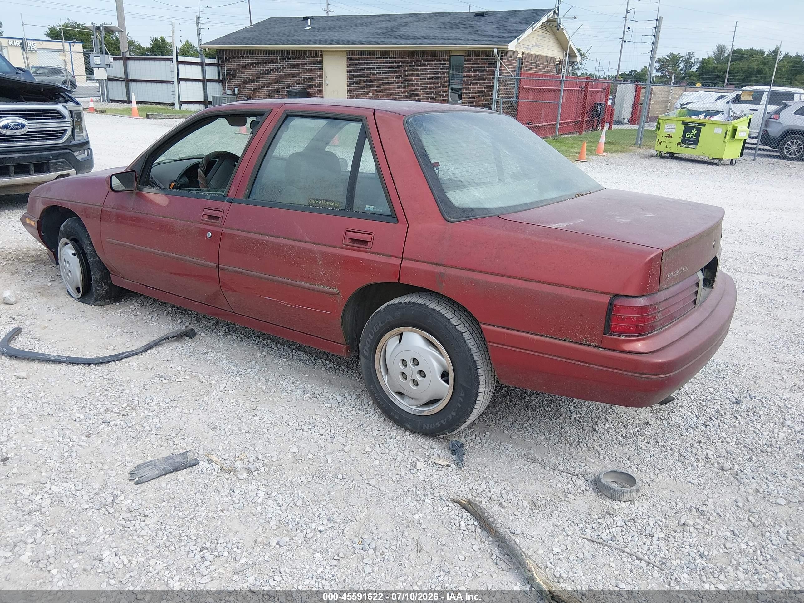 1995 Chevrolet Corsica   Maroon vin: 1G1LD55M8SY184627