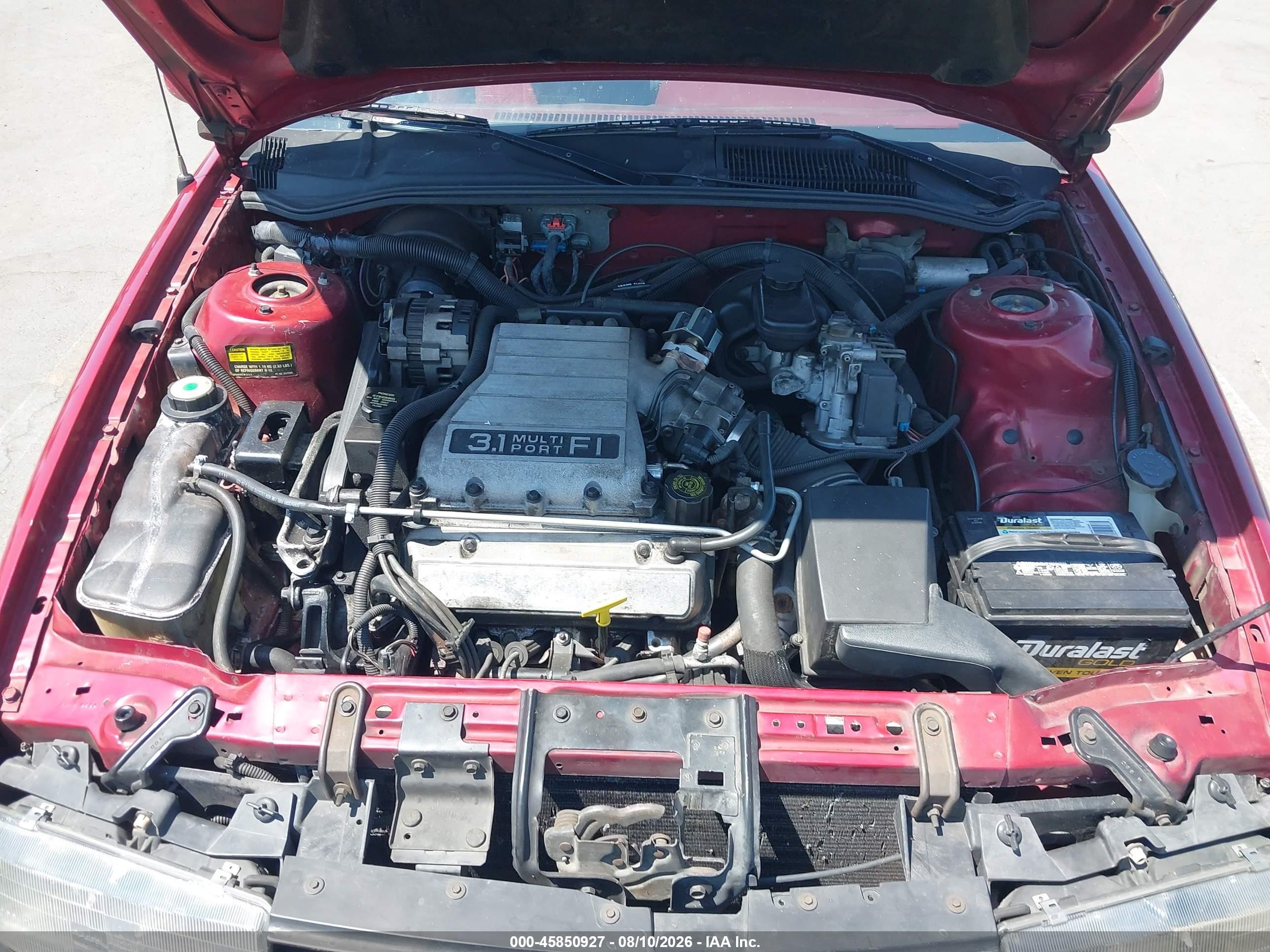 1993 Chevrolet Corsica Lt Burgundy vin: 1G1LT53T7PY182338