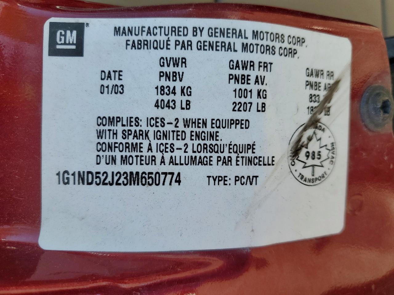 2003 Chevrolet Malibu Maroon vin: 1G1ND52J23M650774