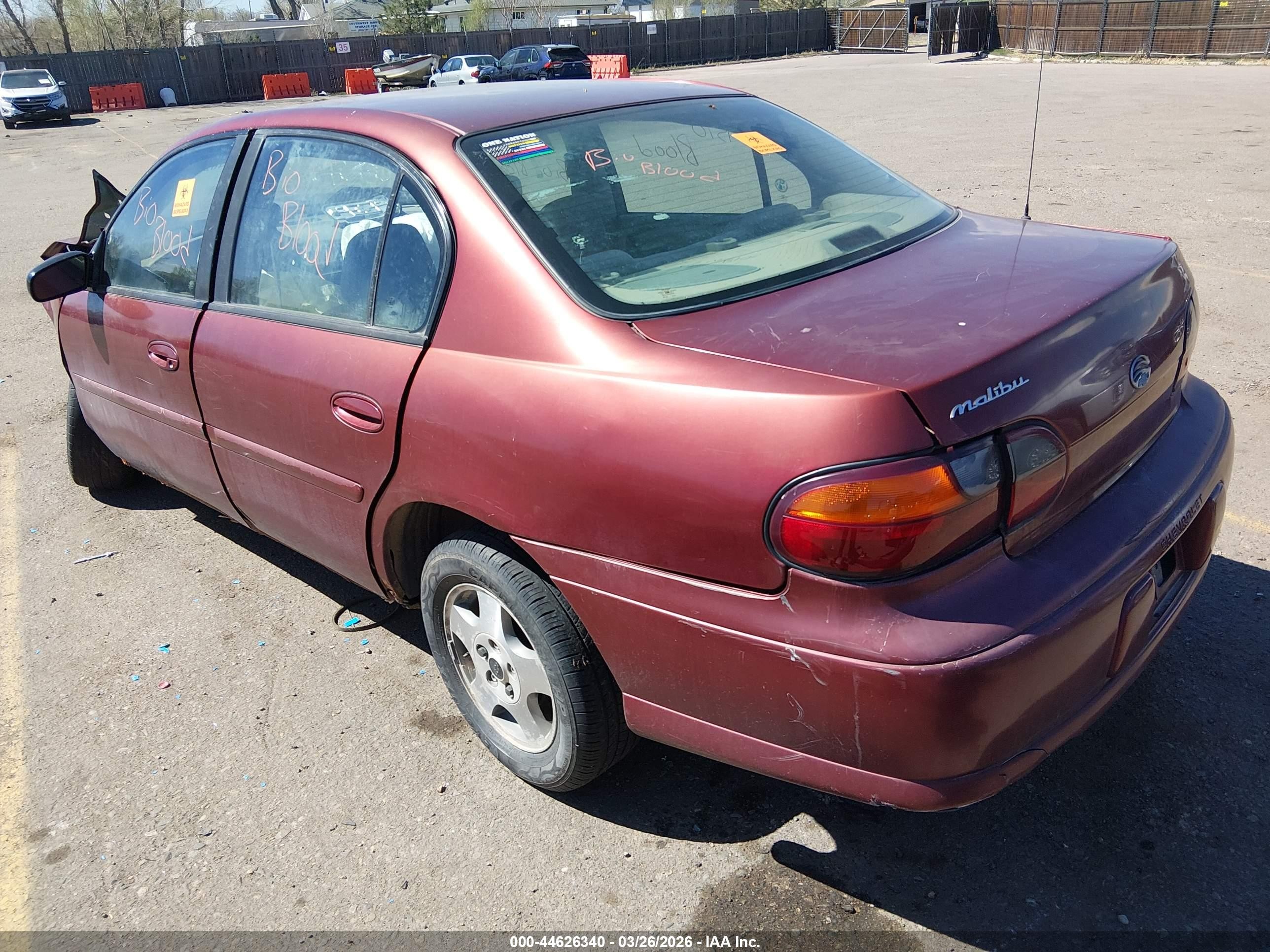 2003 Chevrolet Malibu   Maroon vin: 1G1ND52J23M698744