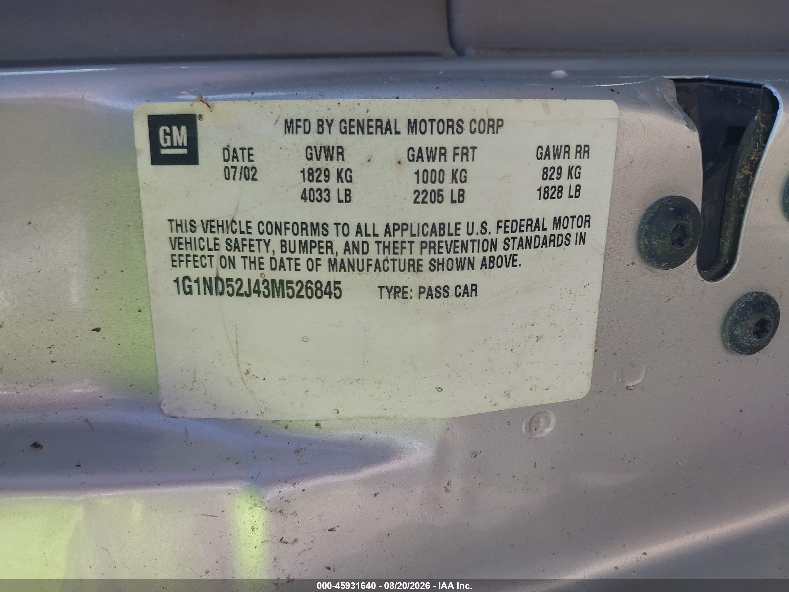 2003 Chevrolet Malibu   Silver vin: 1G1ND52J43M526845