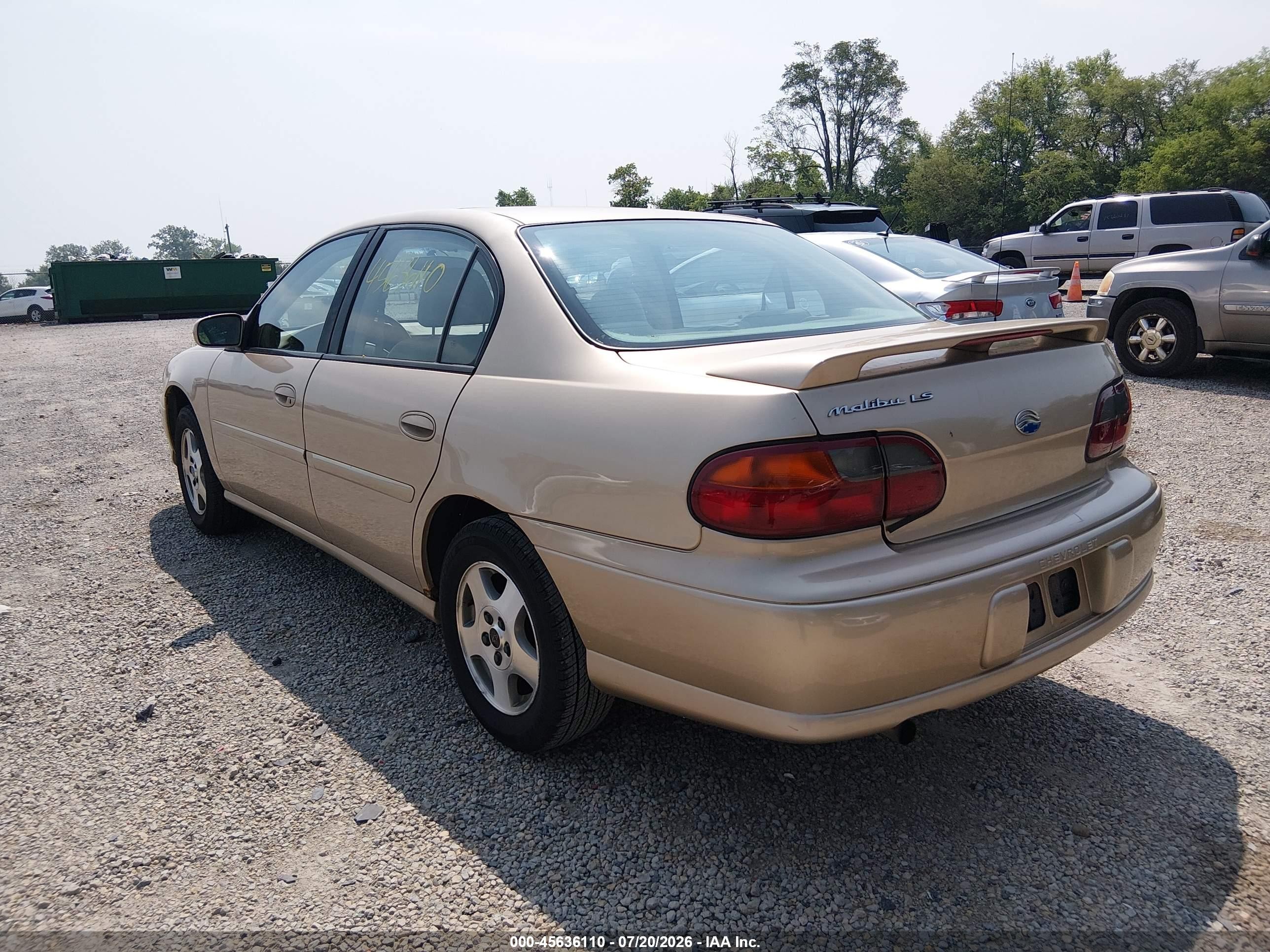 2003 Chevrolet Malibu Ls Gold vin: 1G1NE52J03M614983
