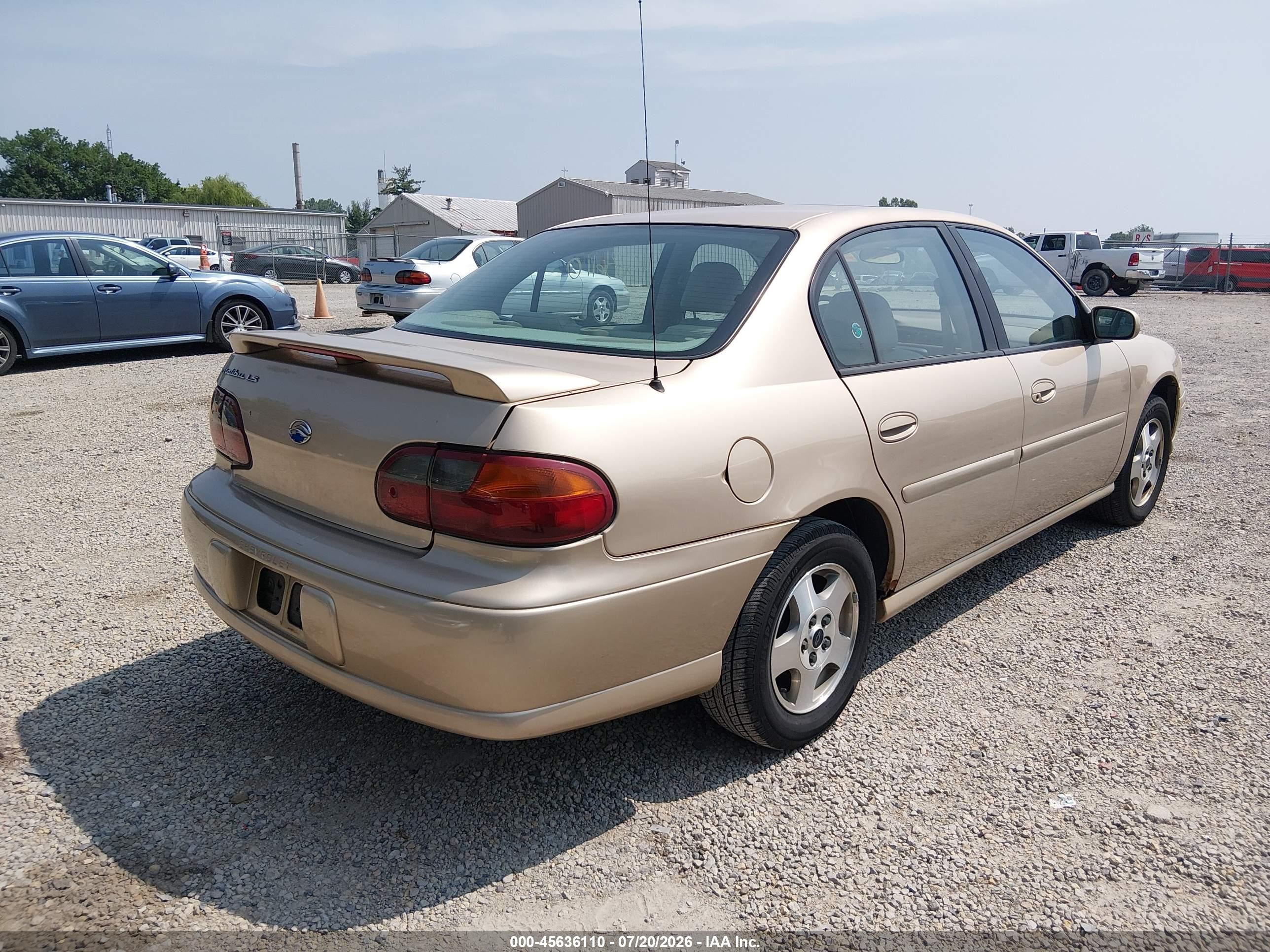 2003 Chevrolet Malibu Ls Gold vin: 1G1NE52J03M614983