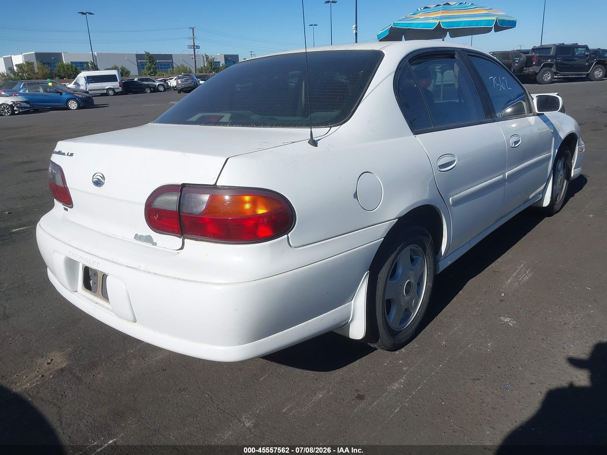 2001 Chevrolet Malibu Ls White vin: 1G1NE52J616179601