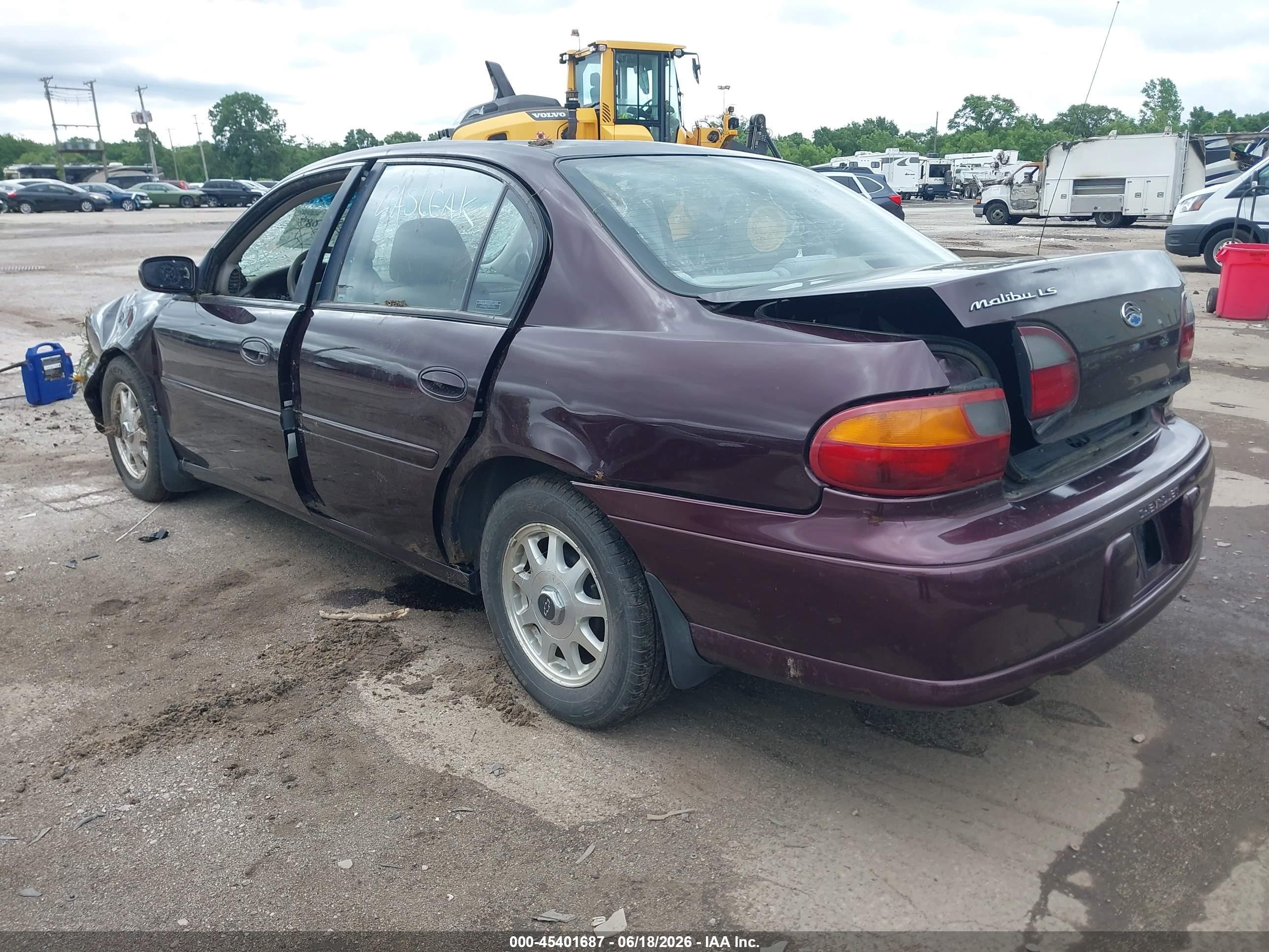 1998 Chevrolet Malibu Ls Burgundy vin: 1G1NE52M1WY179804
