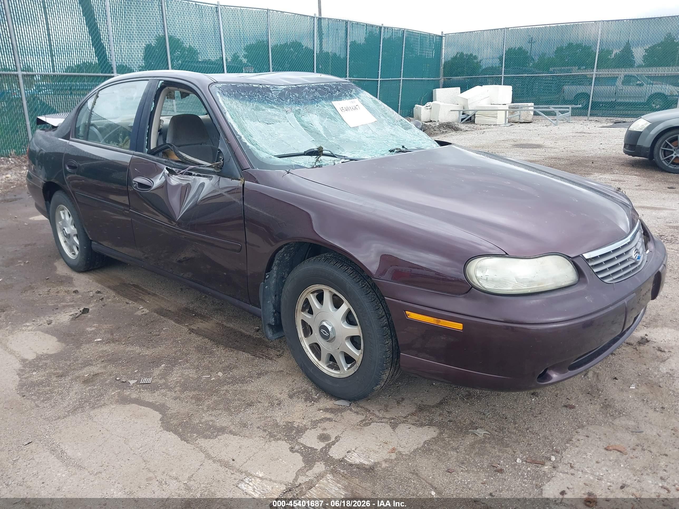 1998 Chevrolet Malibu Ls Burgundy vin: 1G1NE52M1WY179804