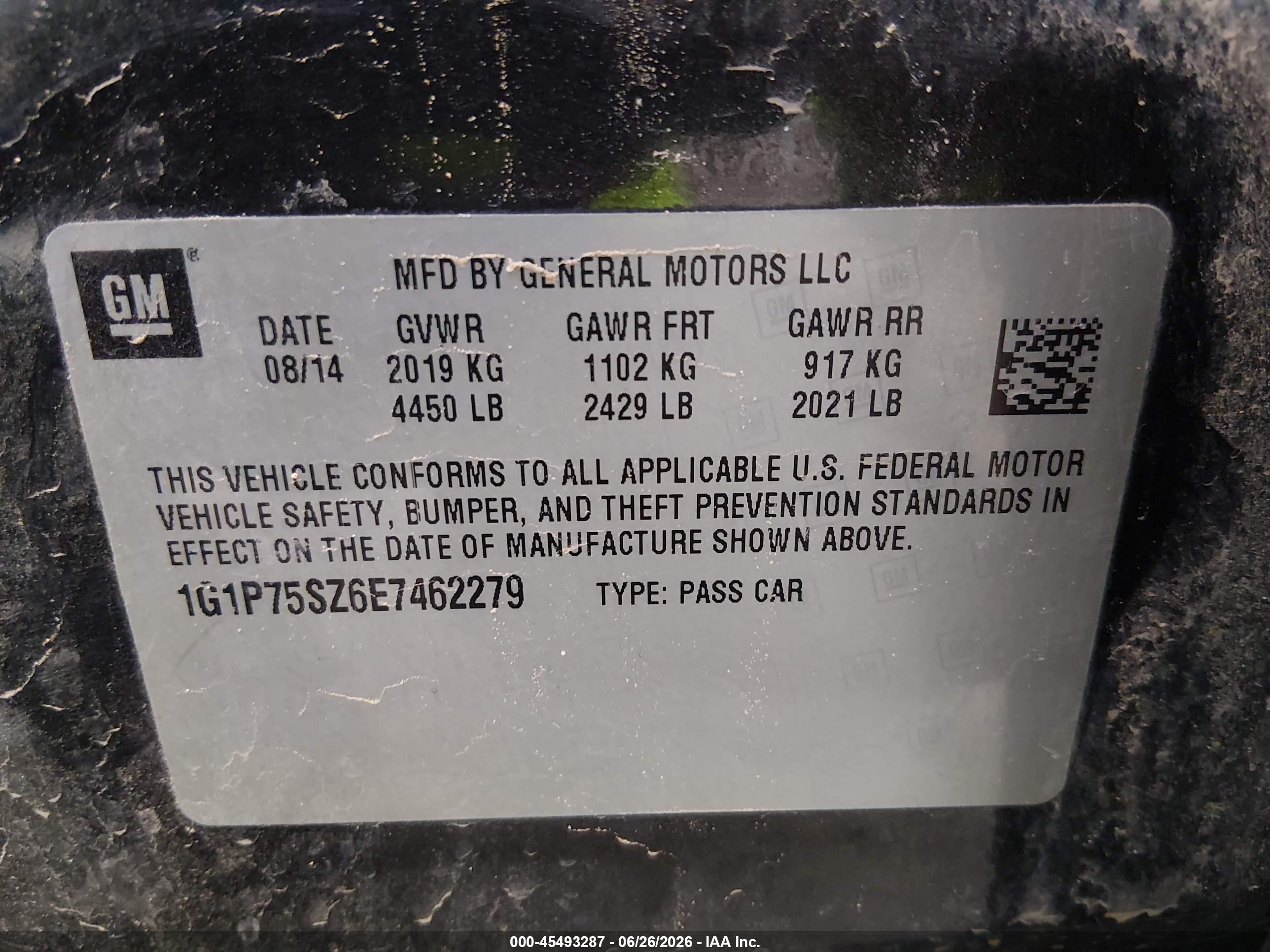 2014 Chevrolet Cruze Diesel Gray vin: 1G1P75SZ6E7462279