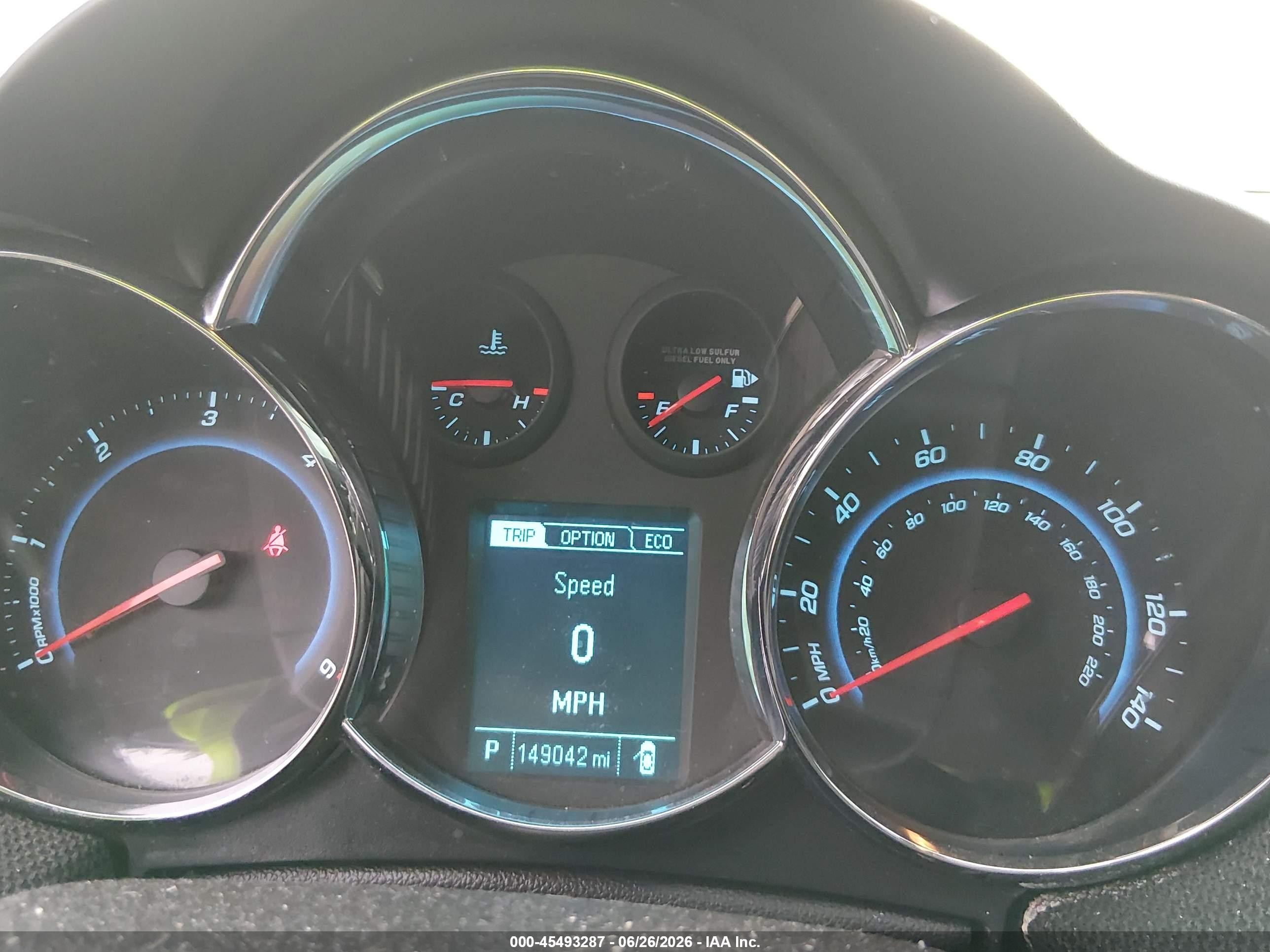 2014 Chevrolet Cruze Diesel Gray vin: 1G1P75SZ6E7462279