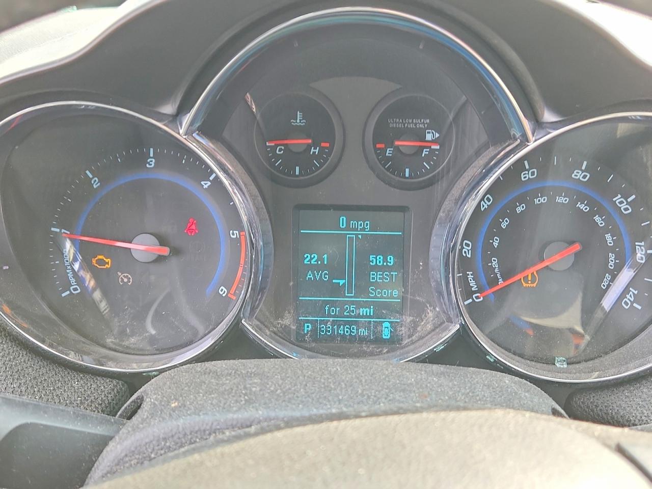 2014 Chevrolet Cruze Black vin: 1G1P75SZ9E7100656
