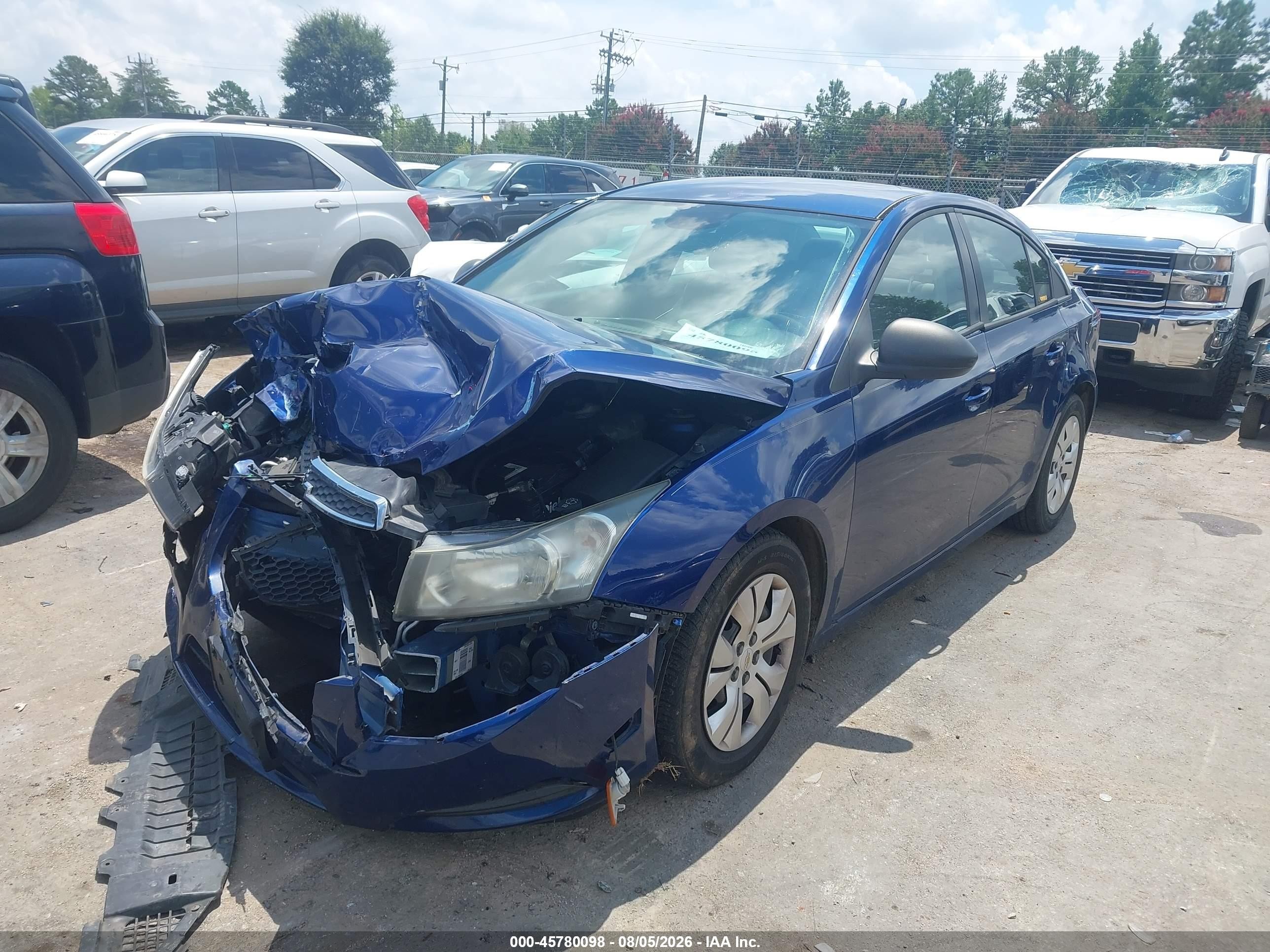 2013 Chevrolet Cruze Ls Auto Blue vin: 1G1PA5SG2D7198363