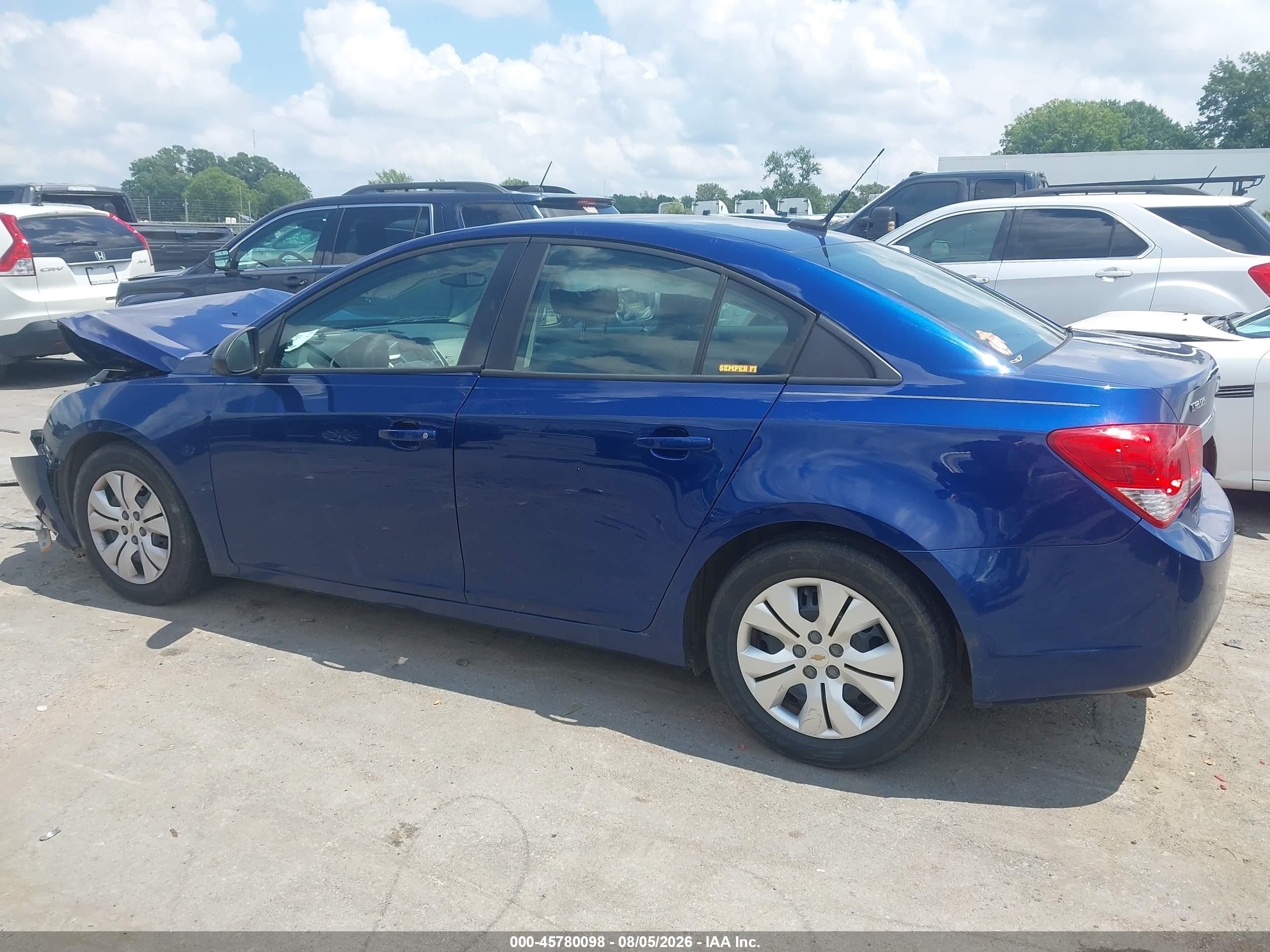 2013 Chevrolet Cruze Ls Auto Blue vin: 1G1PA5SG2D7198363