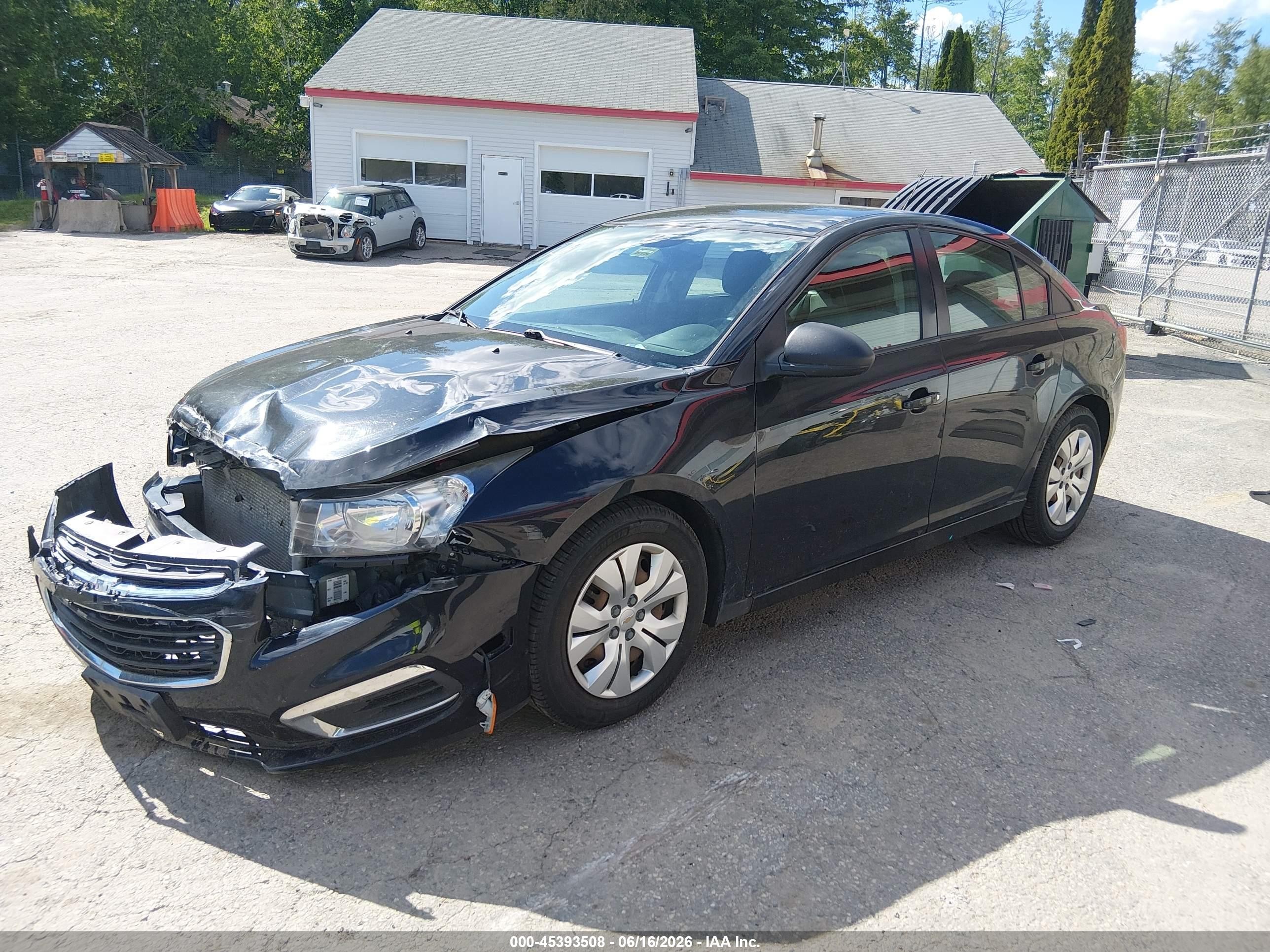 2015 Chevrolet Cruze Ls Auto Черный vin: 1G1PA5SG2F7223149