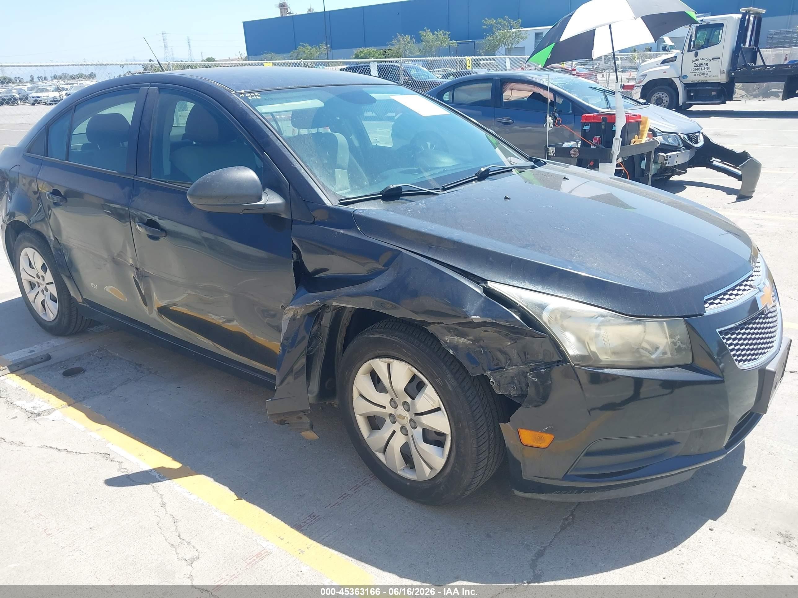 2013 Chevrolet Cruze Ls Auto Black vin: 1G1PA5SG4D7260135