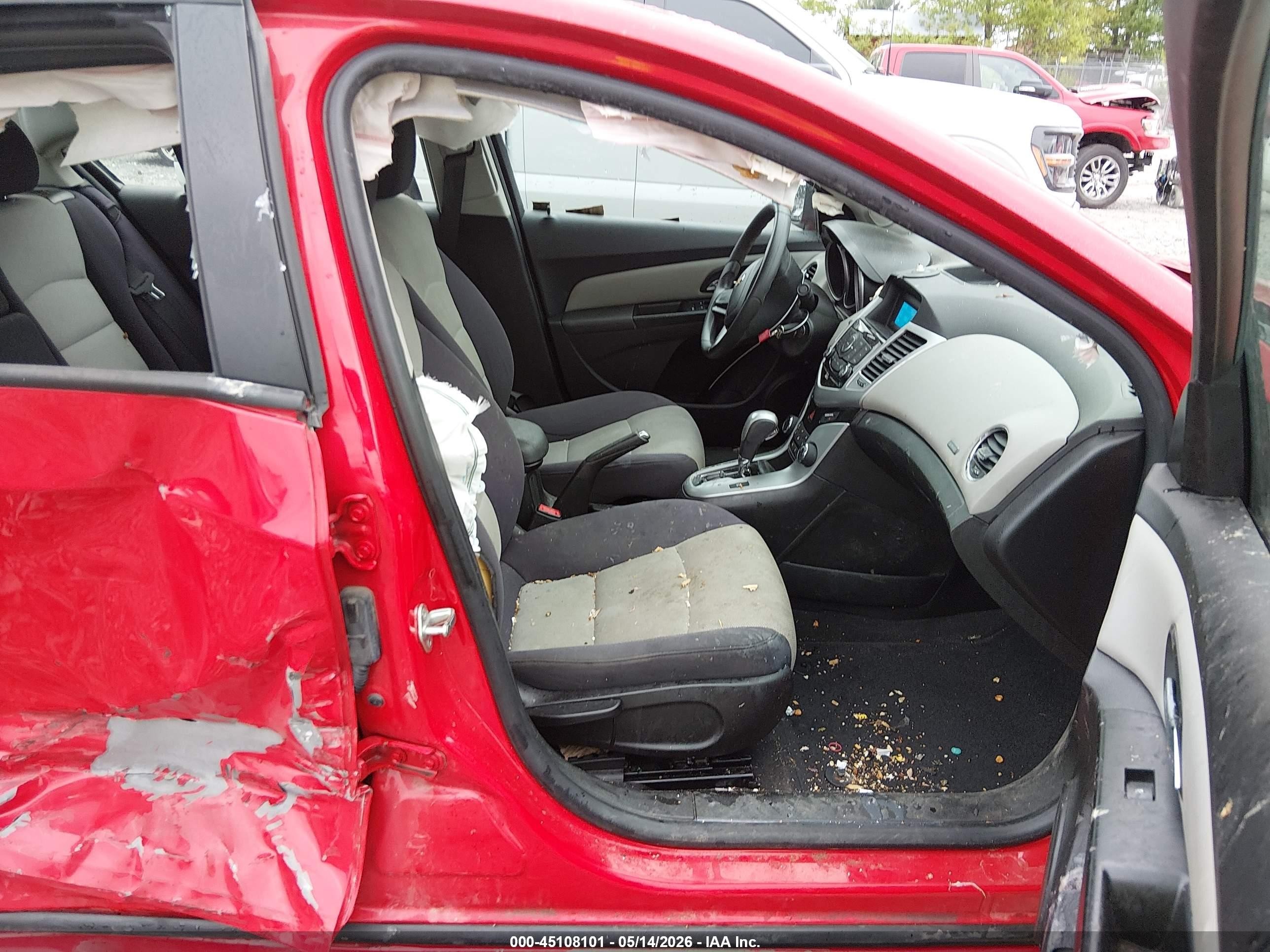2014 Chevrolet Cruze Ls Auto Red vin: 1G1PA5SG4E7144094