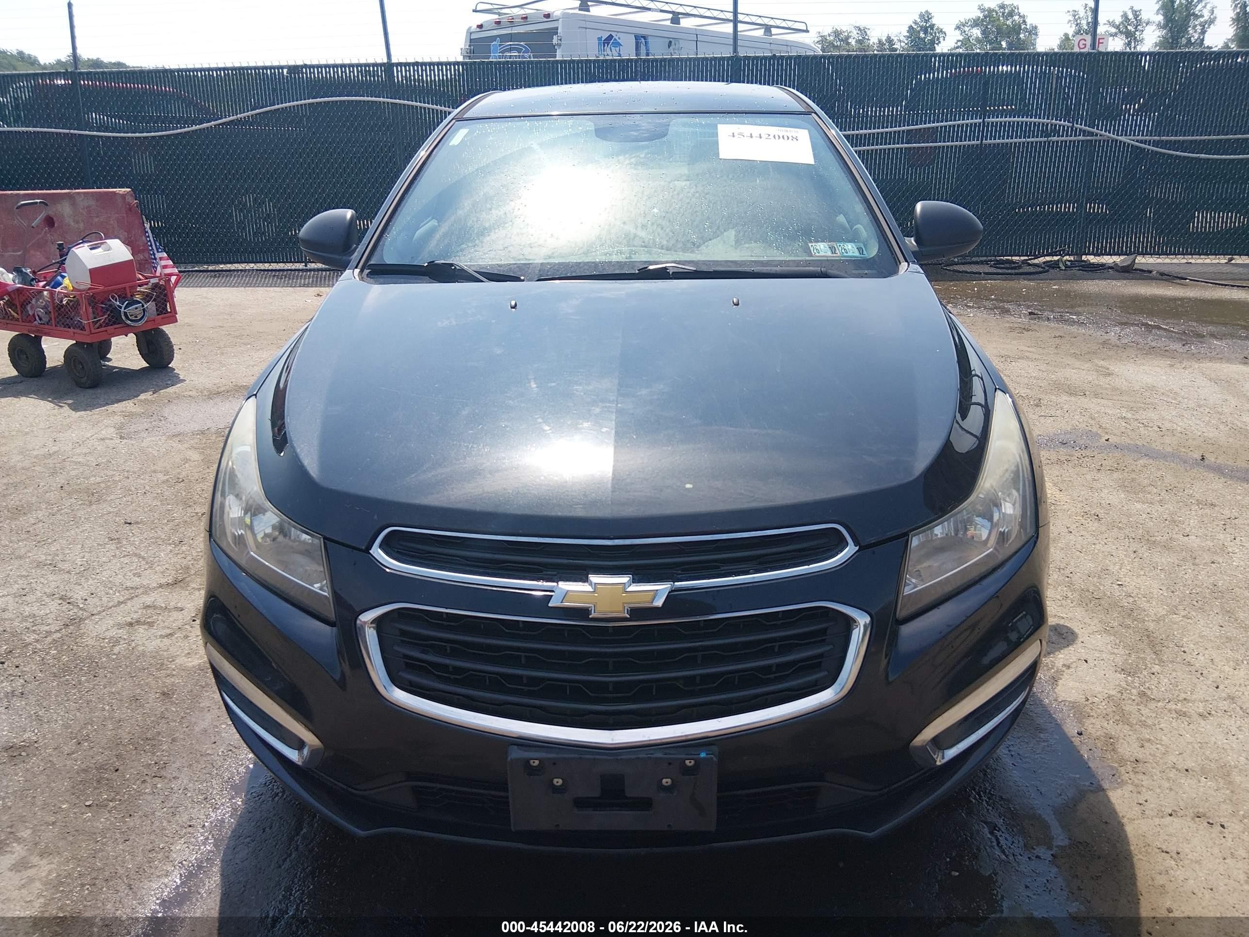 2015 Chevrolet Cruze Ls Auto Black vin: 1G1PA5SG8F7300896