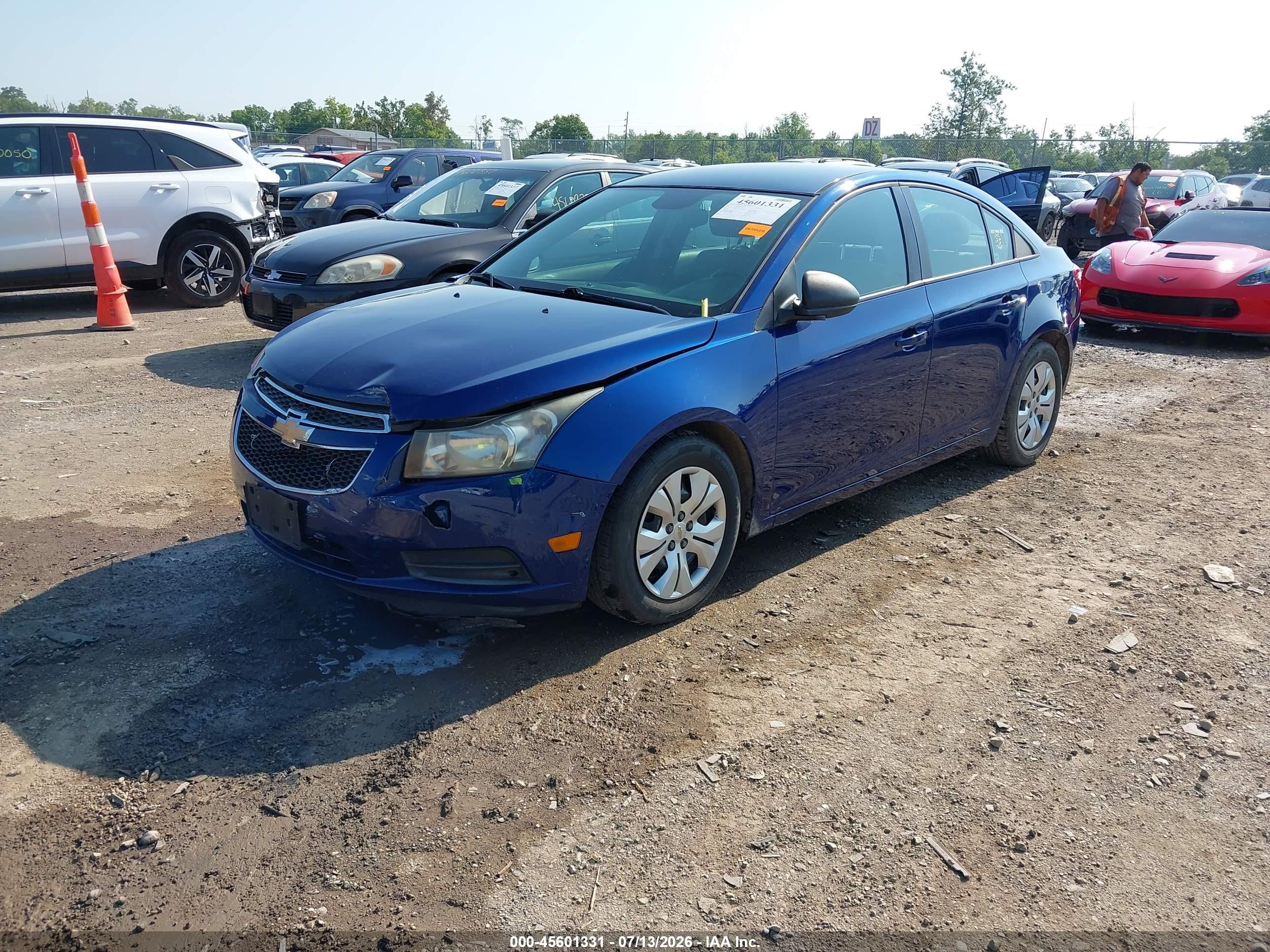 2013 Chevrolet Cruze Ls Auto Blue vin: 1G1PA5SH0D7157092