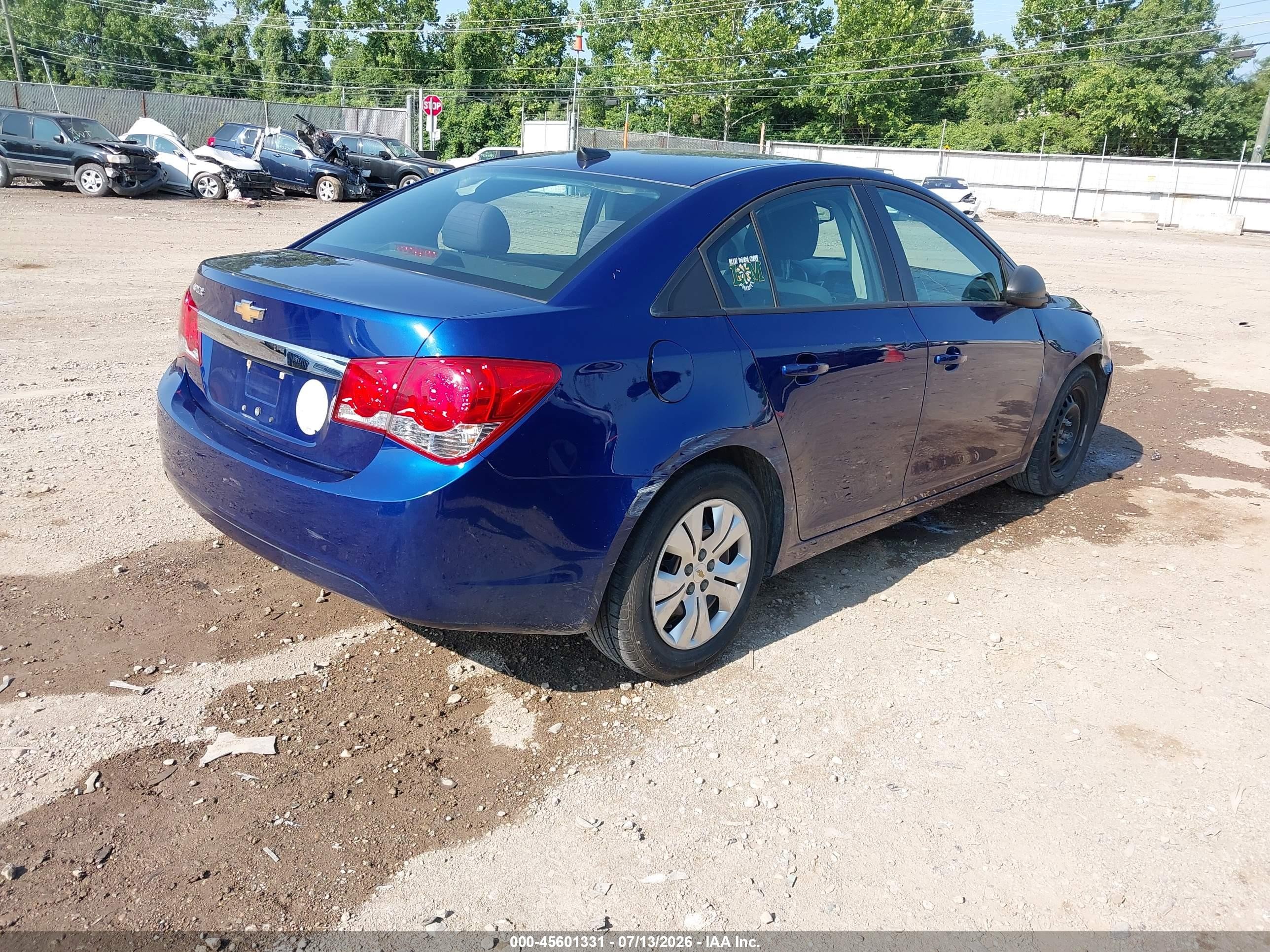 2013 Chevrolet Cruze Ls Auto Blue vin: 1G1PA5SH0D7157092
