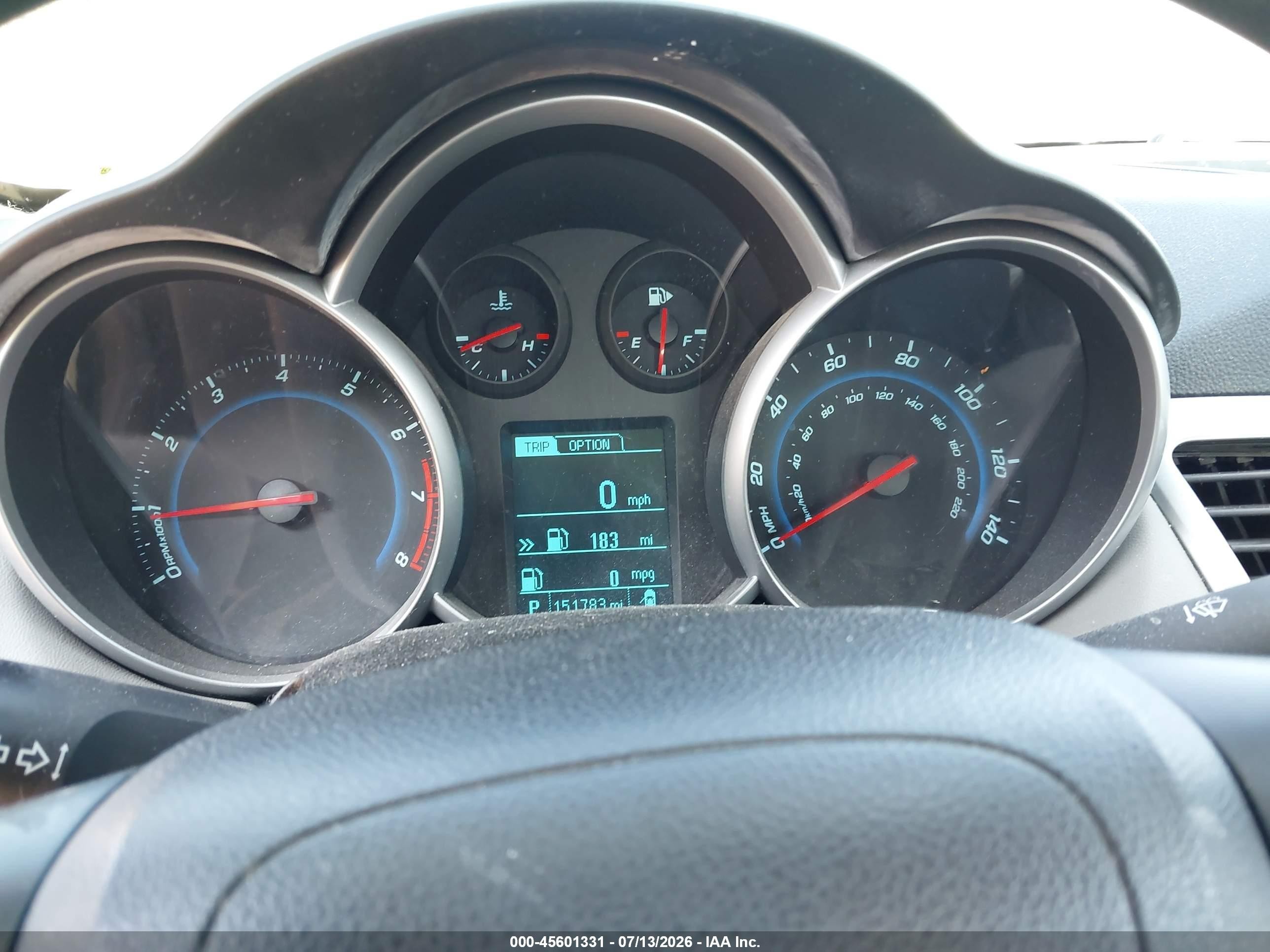 2013 Chevrolet Cruze Ls Auto Blue vin: 1G1PA5SH0D7157092