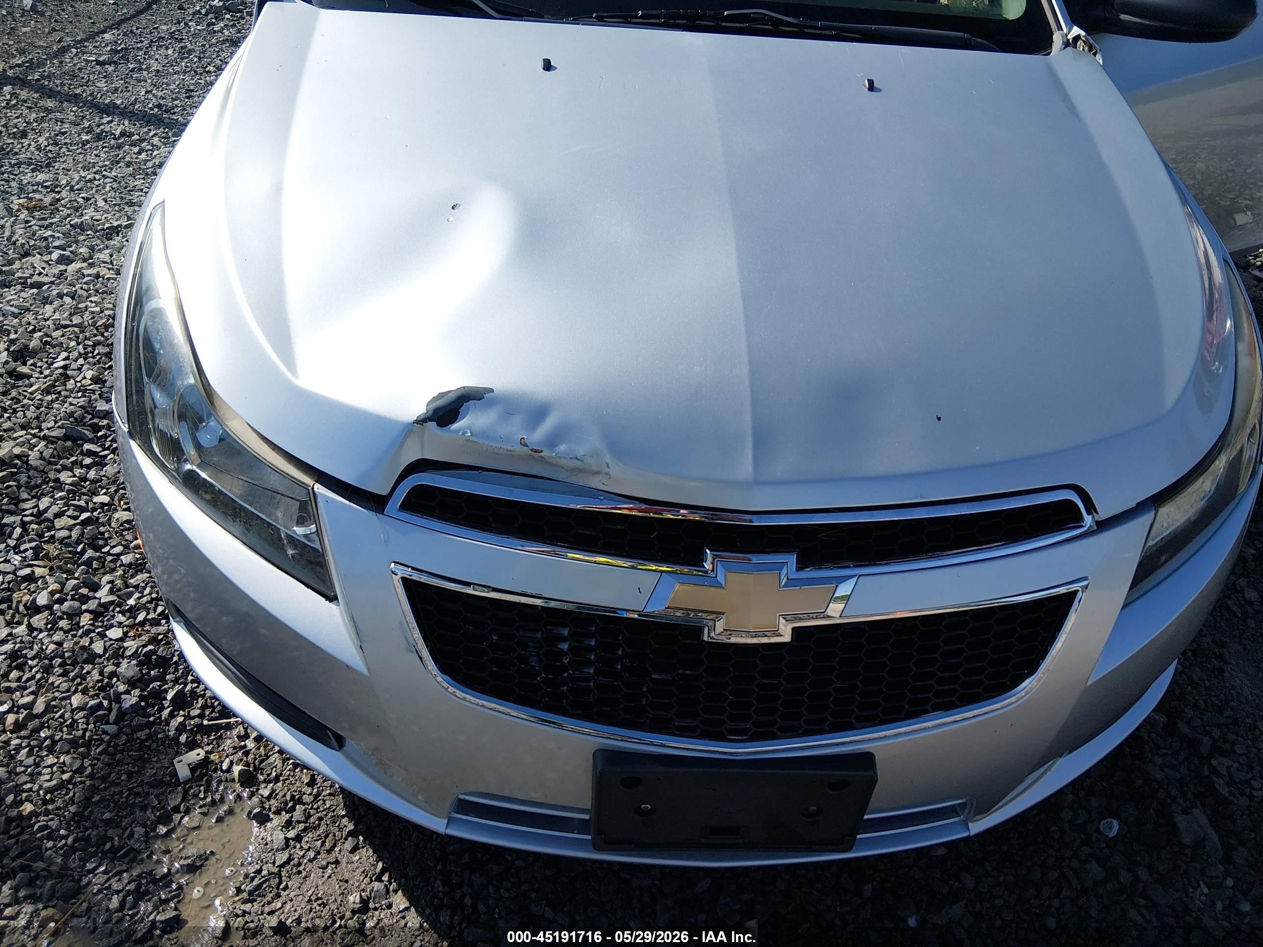 2013 Chevrolet Cruze Ls Auto Silver vin: 1G1PA5SH0D7192571