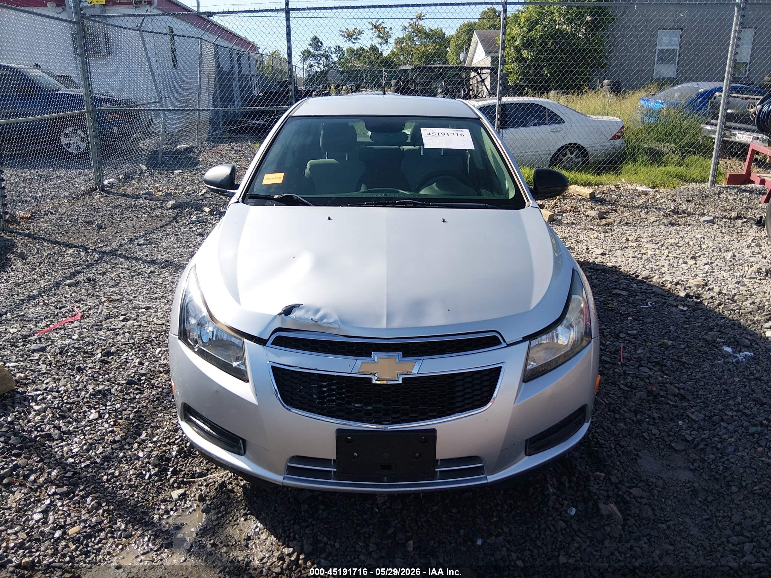 2013 Chevrolet Cruze Ls Auto Silver vin: 1G1PA5SH0D7192571