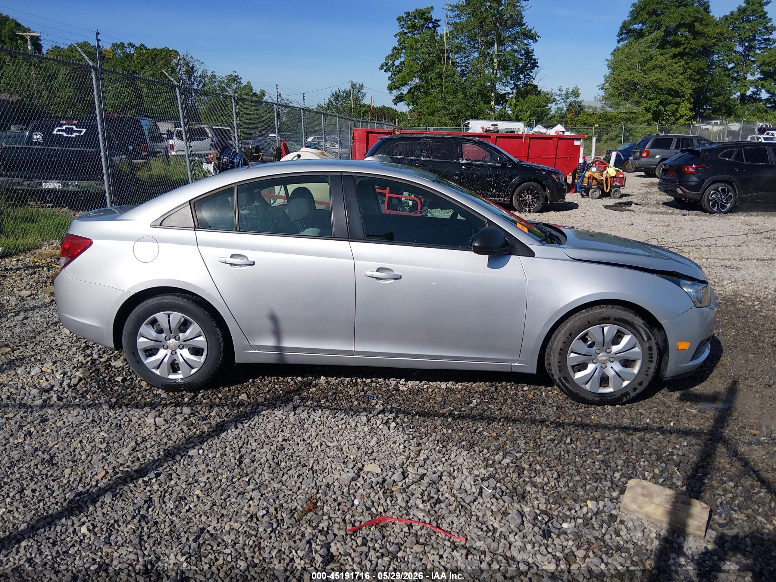 2013 Chevrolet Cruze Ls Auto Silver vin: 1G1PA5SH0D7192571