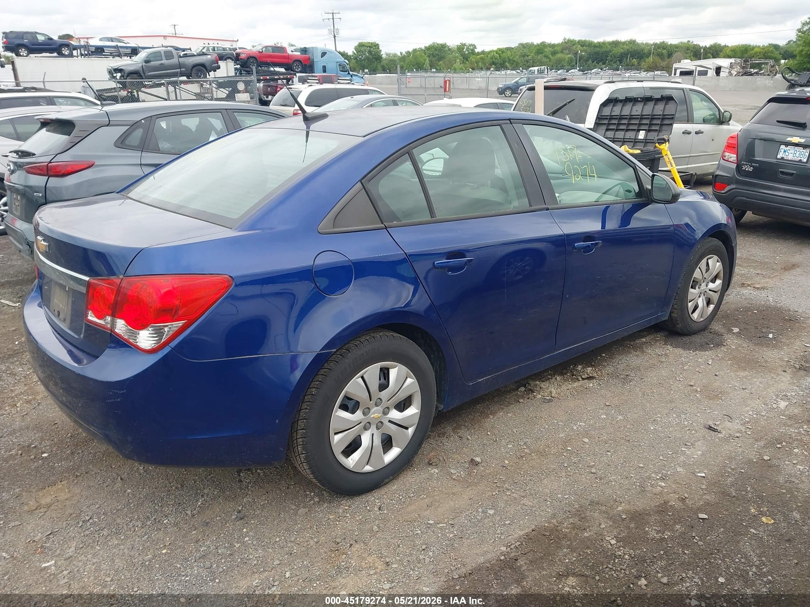 2013 Chevrolet Cruze Ls Auto Blue vin: 1G1PA5SH0D7238349