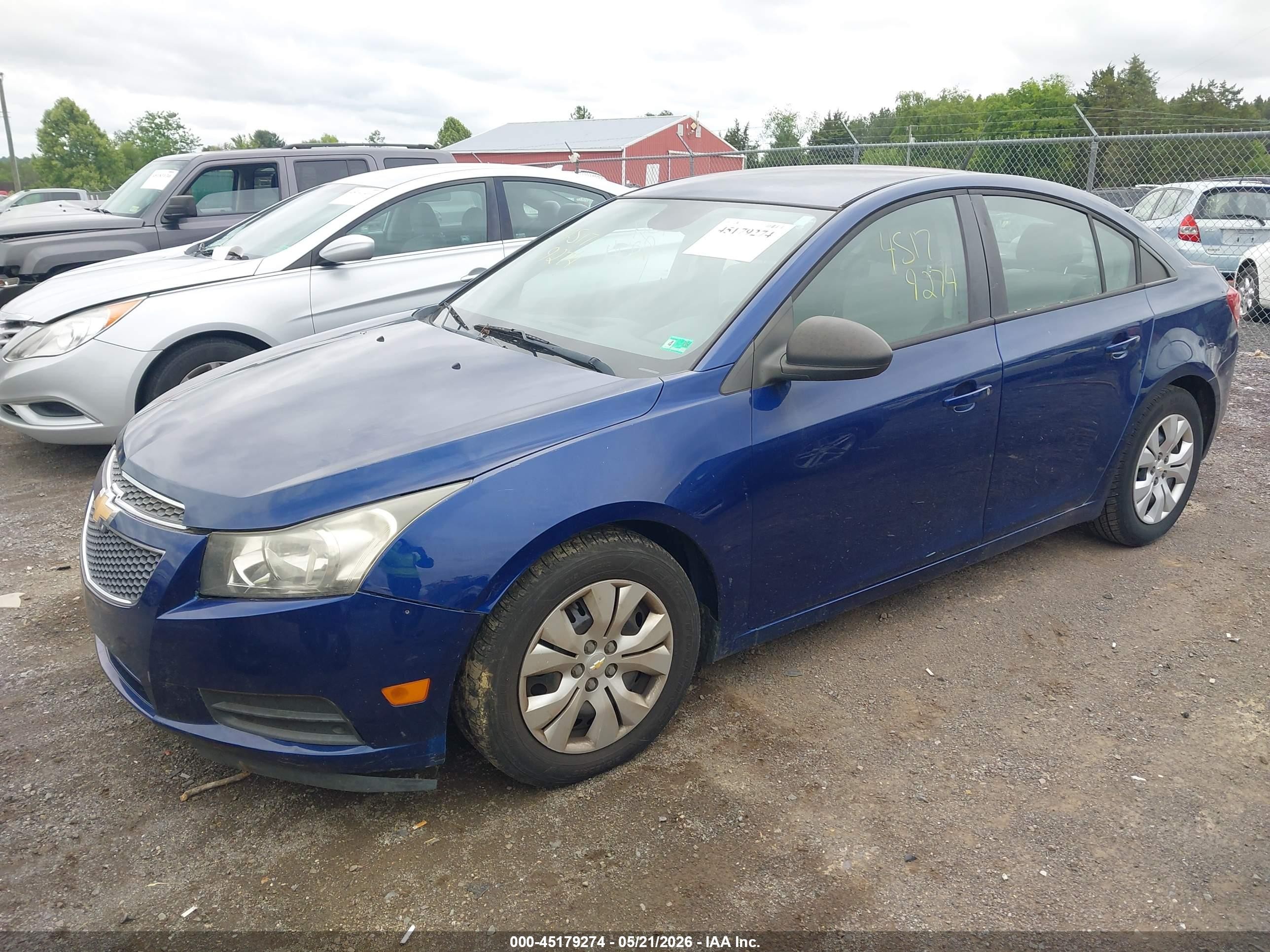 2013 Chevrolet Cruze Ls Auto Blue vin: 1G1PA5SH0D7238349