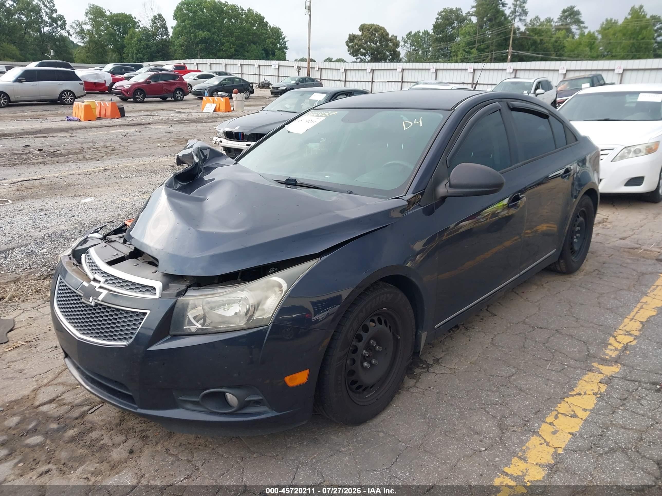 2014 Chevrolet Cruze Ls Auto Dark Blue vin: 1G1PA5SH0E7227806