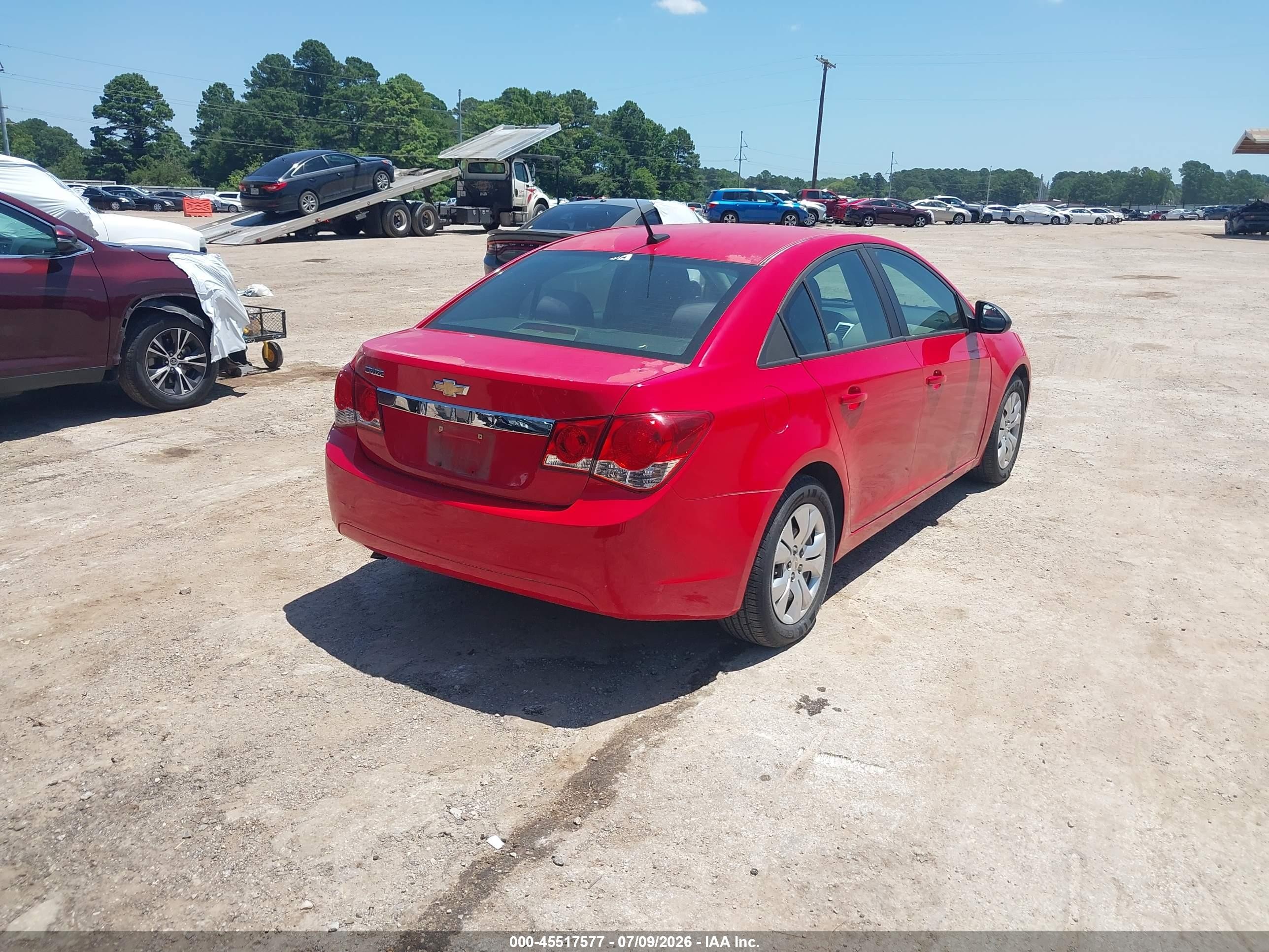 2014 Chevrolet Cruze Ls Auto Red vin: 1G1PA5SH0E7229166